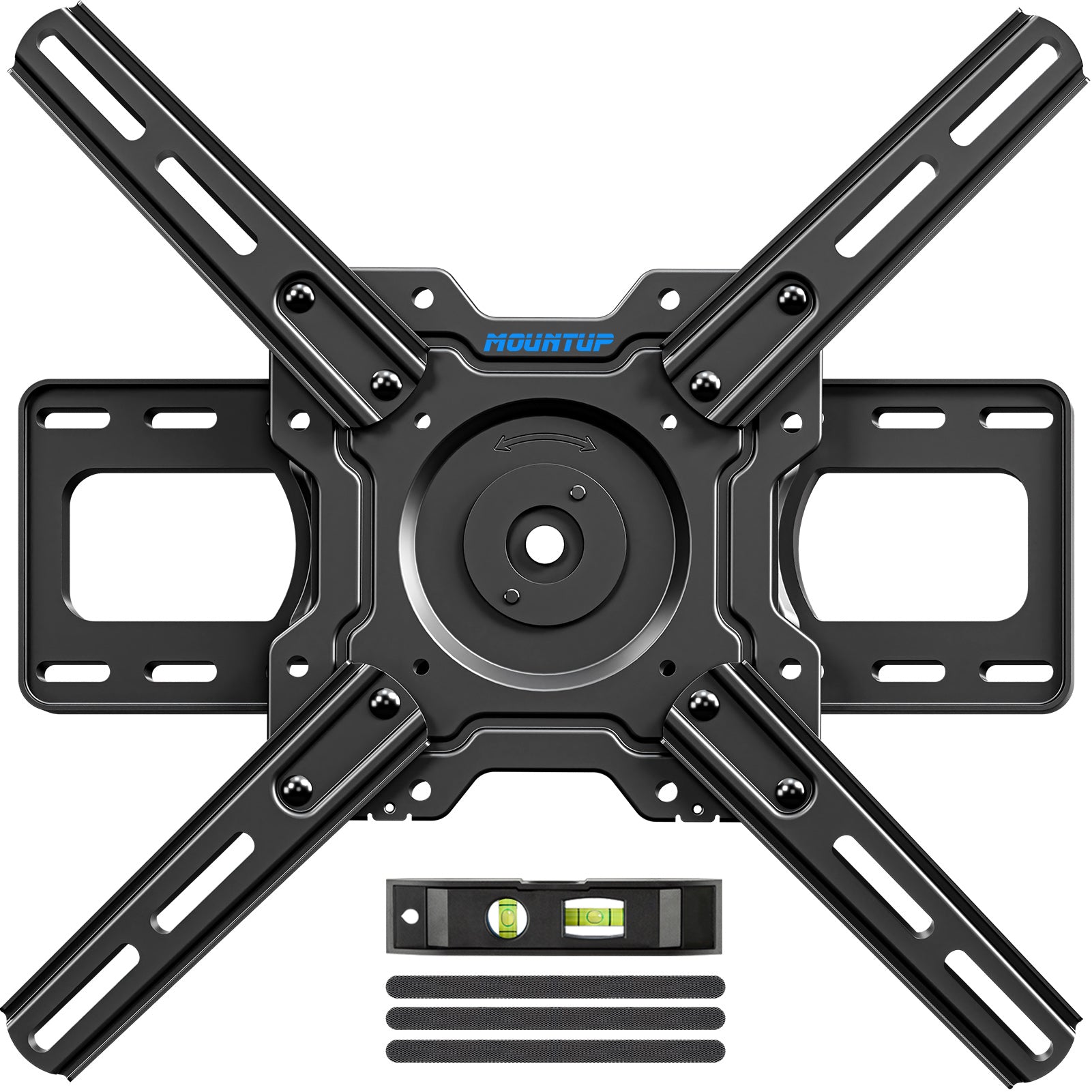 MOUNTUP Ultra-Slim & Rotating TV Wall Mount for Samsung The Frame/Neo QLED 8K/Neo QLED 4K Series, TV Mount 90 Degree Landscape to Portrait, Max VESA 400x400mm Hold up to 88 lbs MU0089