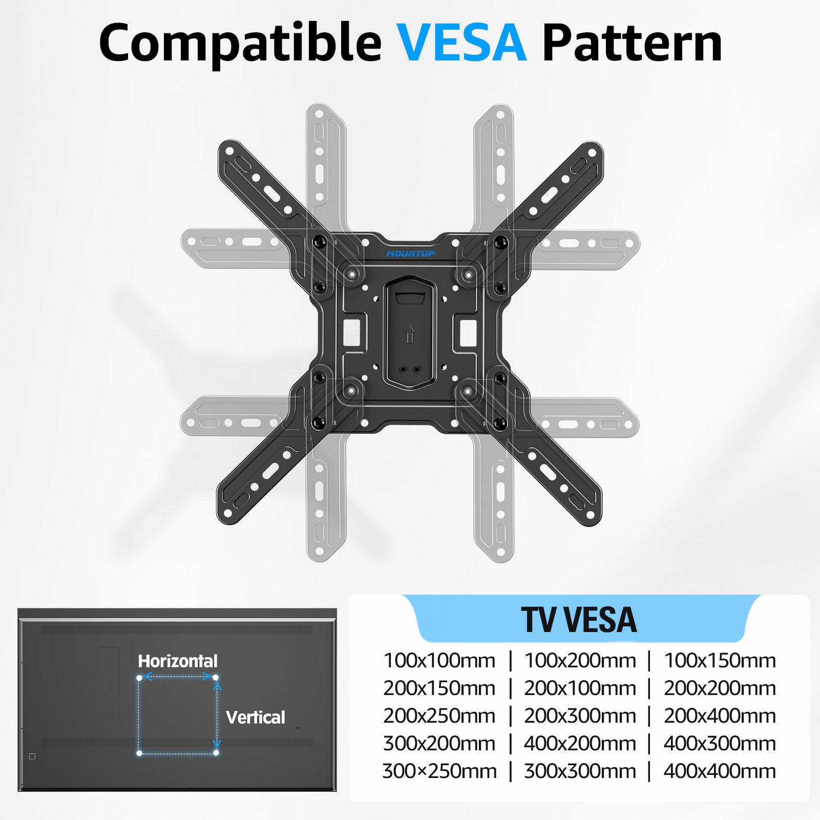 MOUNTUP Ultra Slim Full Motion TV Wall Mount for 26" -75" TVs MUT0062