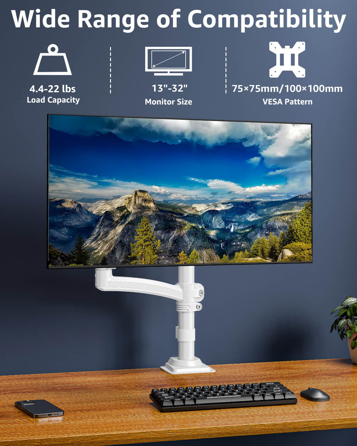 Freelift Single Monitor Desk Mount for 13''-32'' Monitors MUA6015W