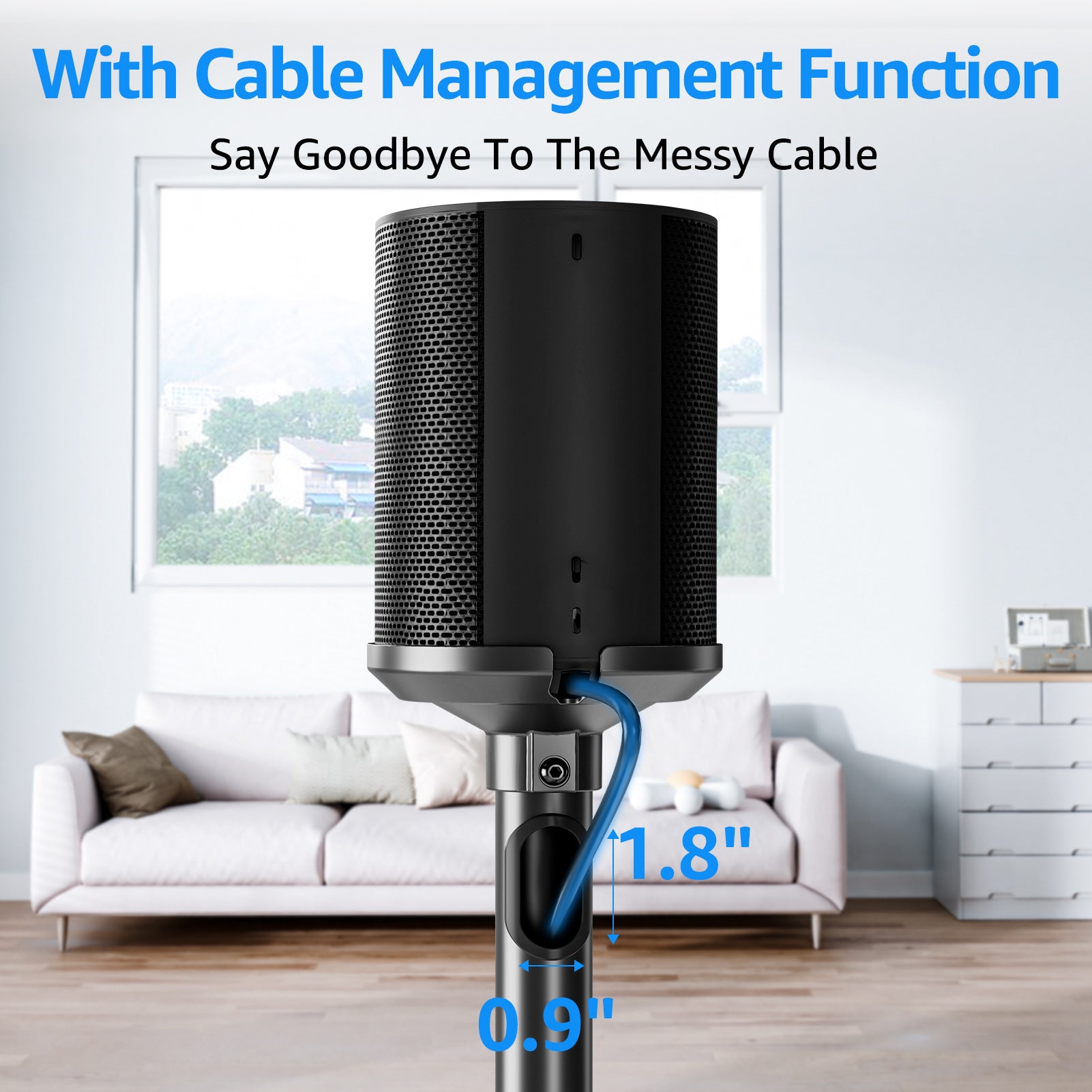 Universal Speakers Stands Pair for Sonos ERA 100 Height Adjustable 35" to 43.4" Floor Standing Speaker Holder MUS9146