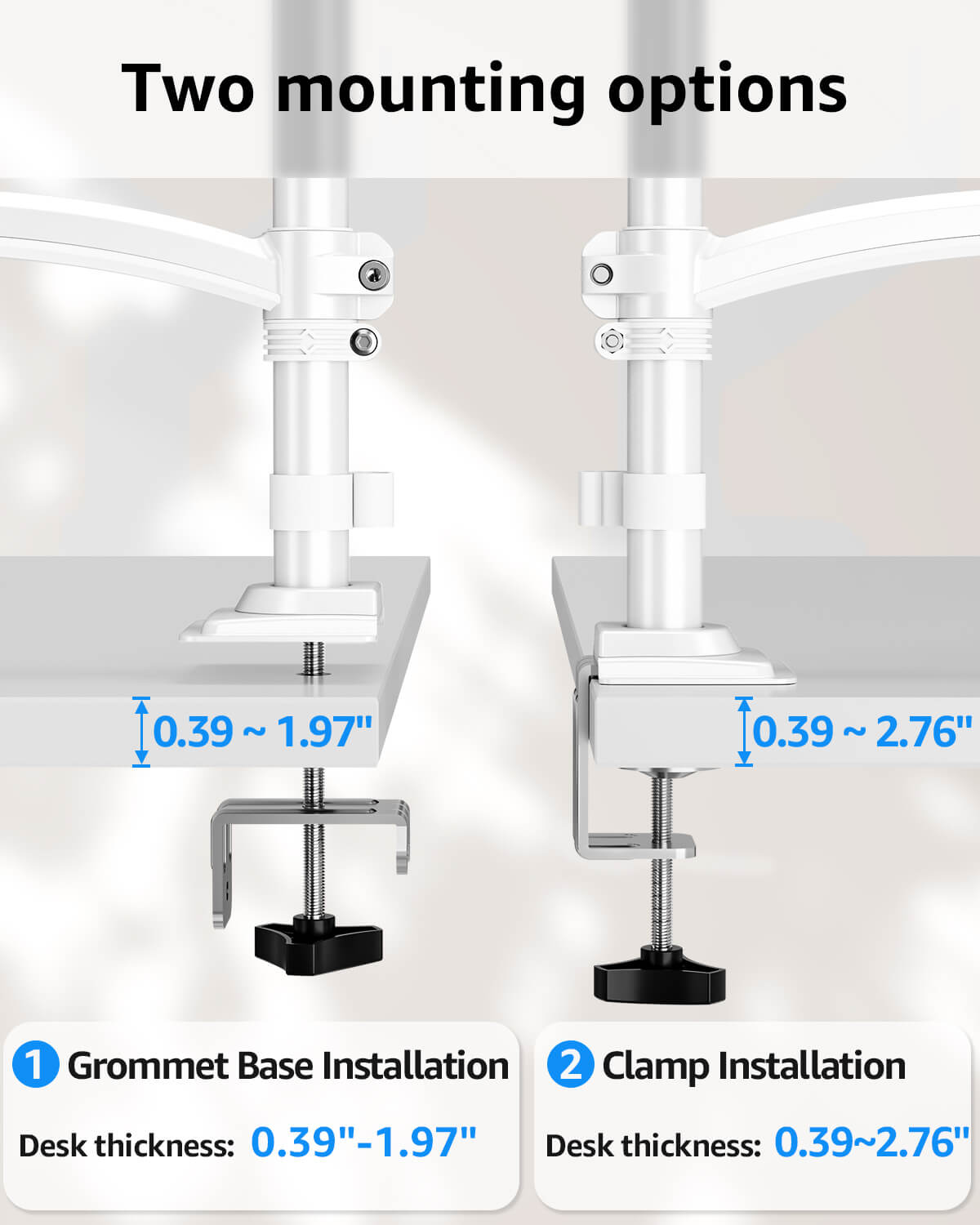 Freelift Dual Monitor Desk Mount for Max 32'' Monitors MUA6016W