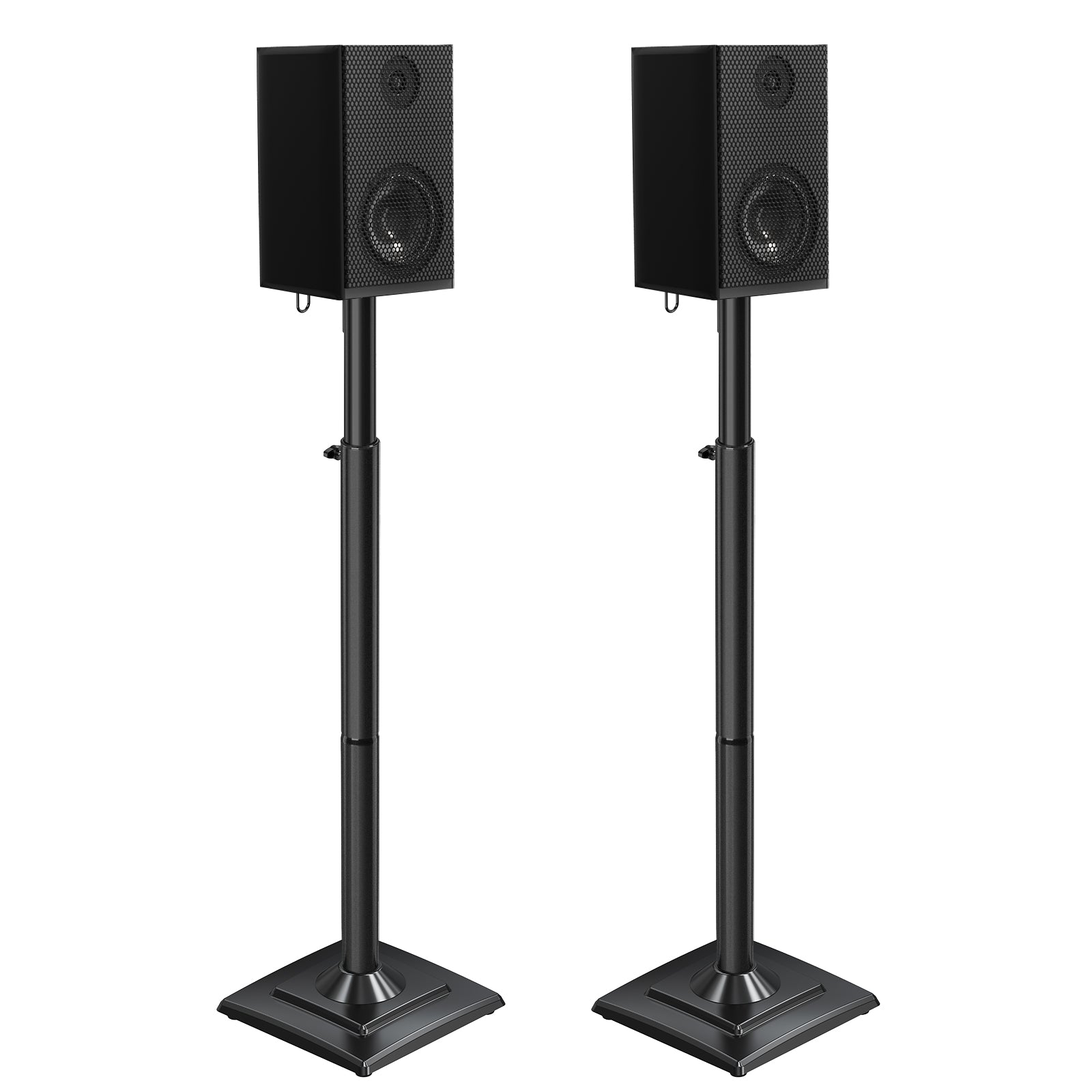 Height Adjustable Bookshelf Speaker Stand Pair for Universal Satellite Speakers Stands MUS9142