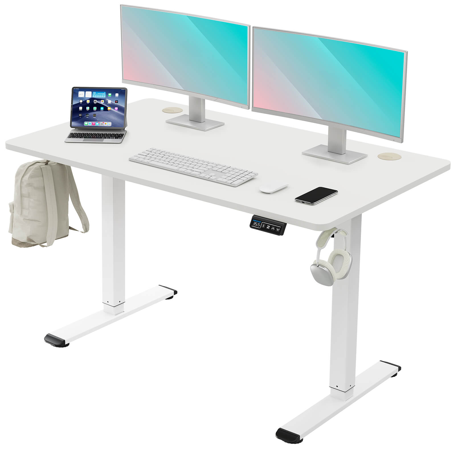 Height Adjustable Electric Standing Desk - White MUD201