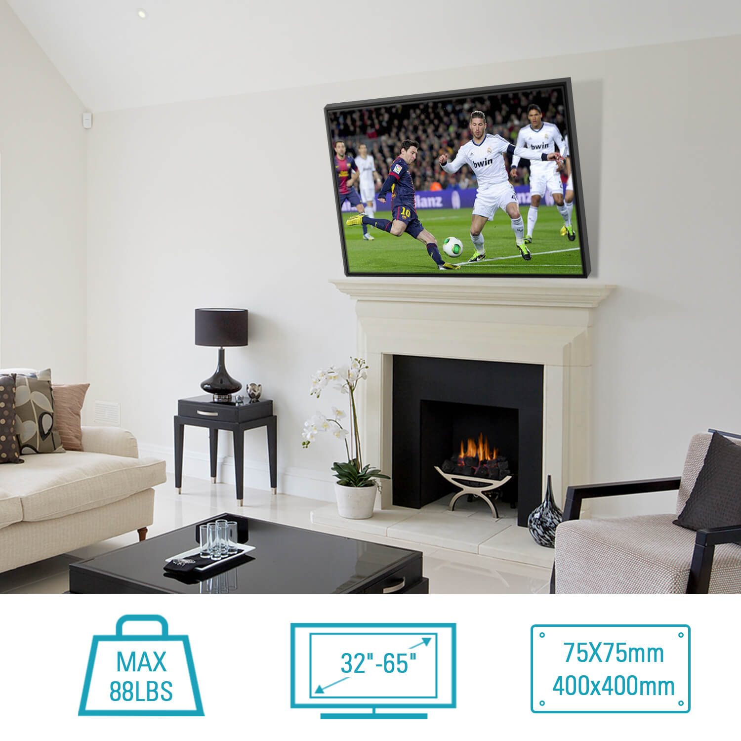 MOUNTUP Tilt TV Wall Mount for 32''-65" TVs MUT0078