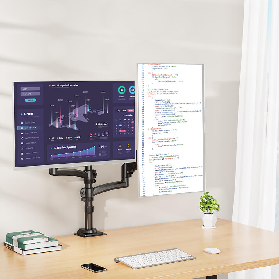 Dual Monitor Desk Mount for 13''-32'' Monitors MUA6016