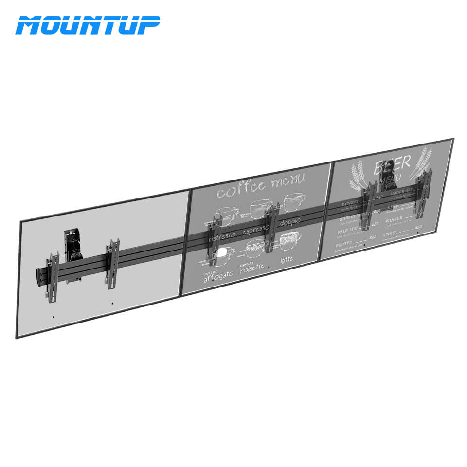 Triple Screen LCD Menu Board Wall Mount For most 32"~55" TVs Multi Screens MUT2301