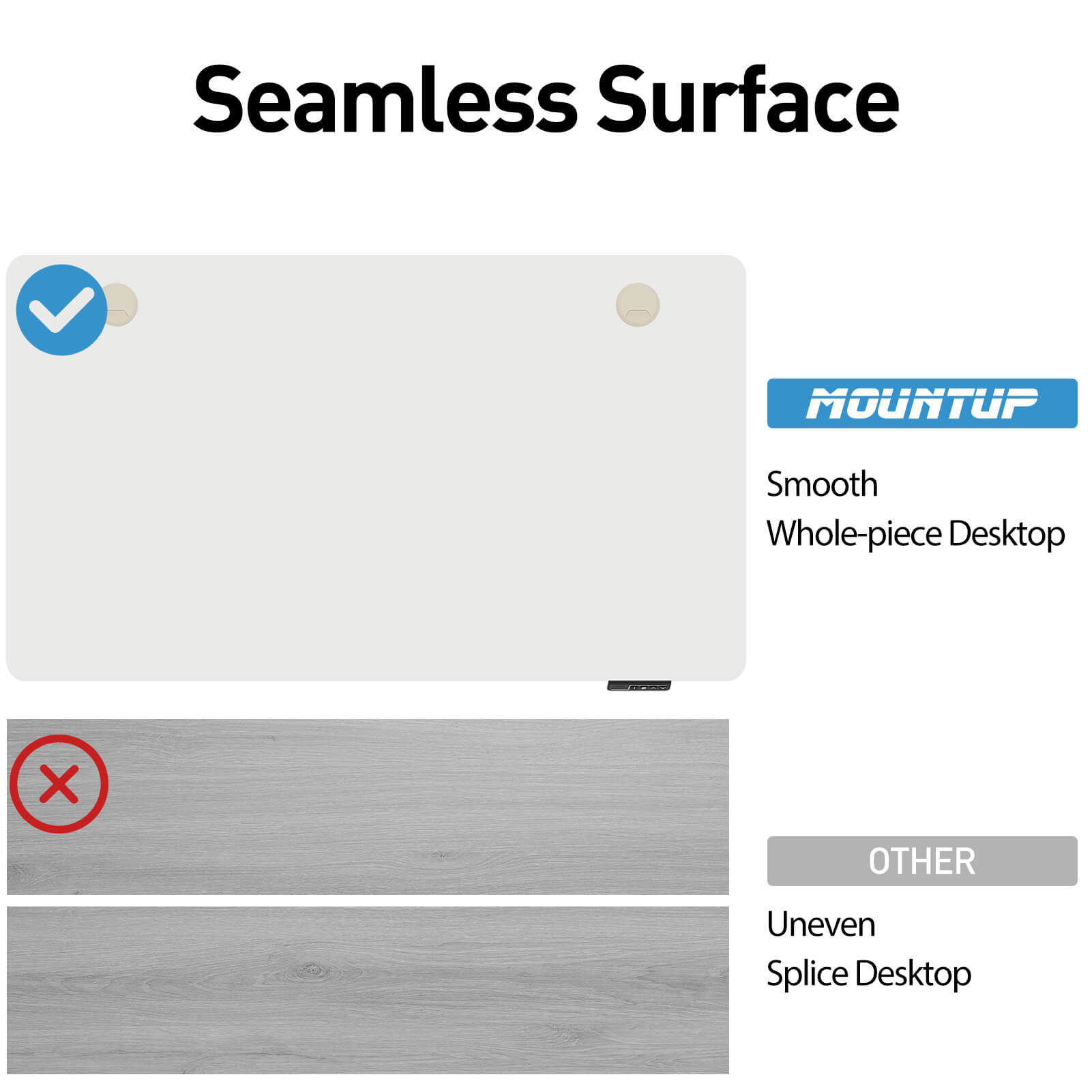 Height Adjustable Electric Standing Desk - White MUD201