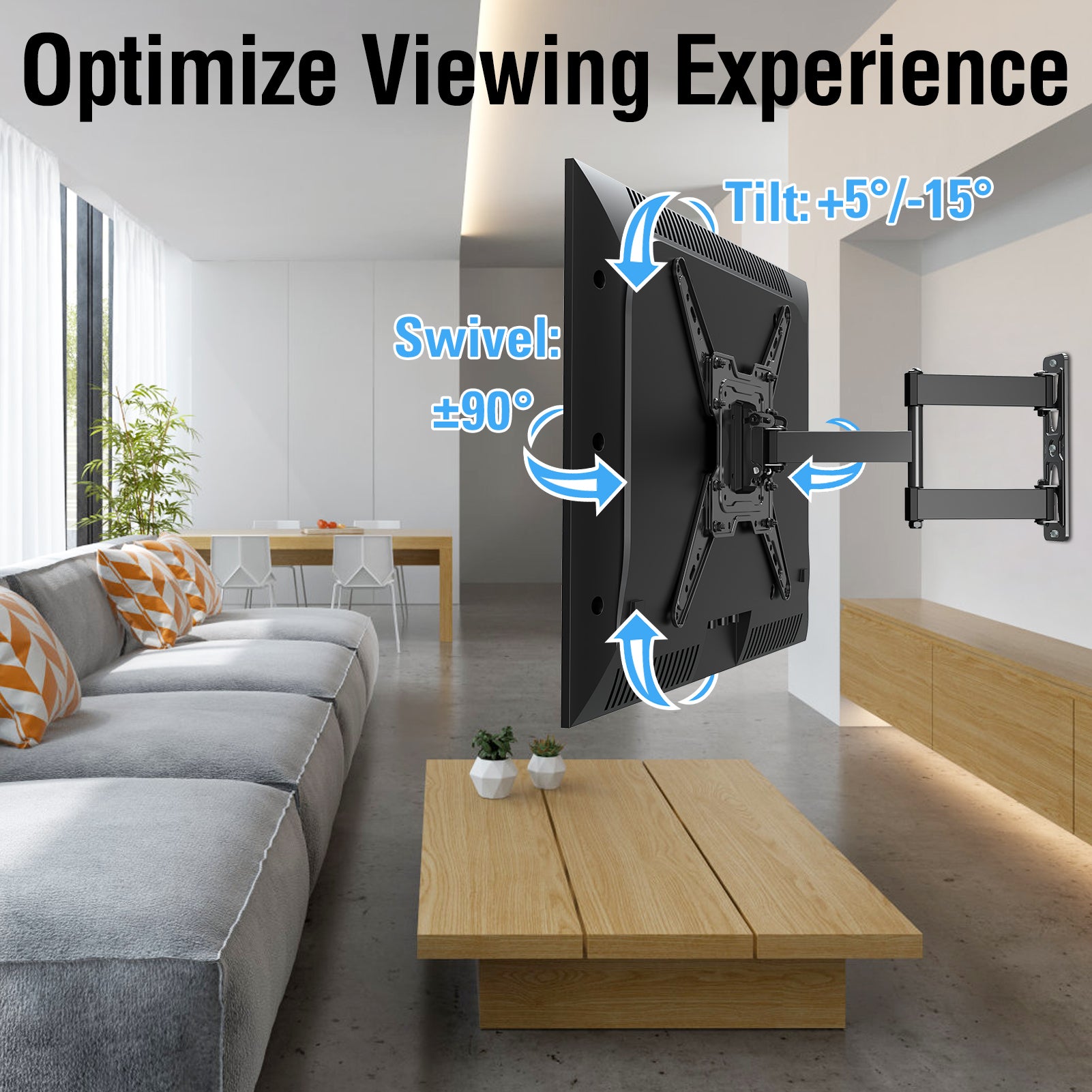 Full Motion TV Wall Mount for 20''-60" TVs MUT0065