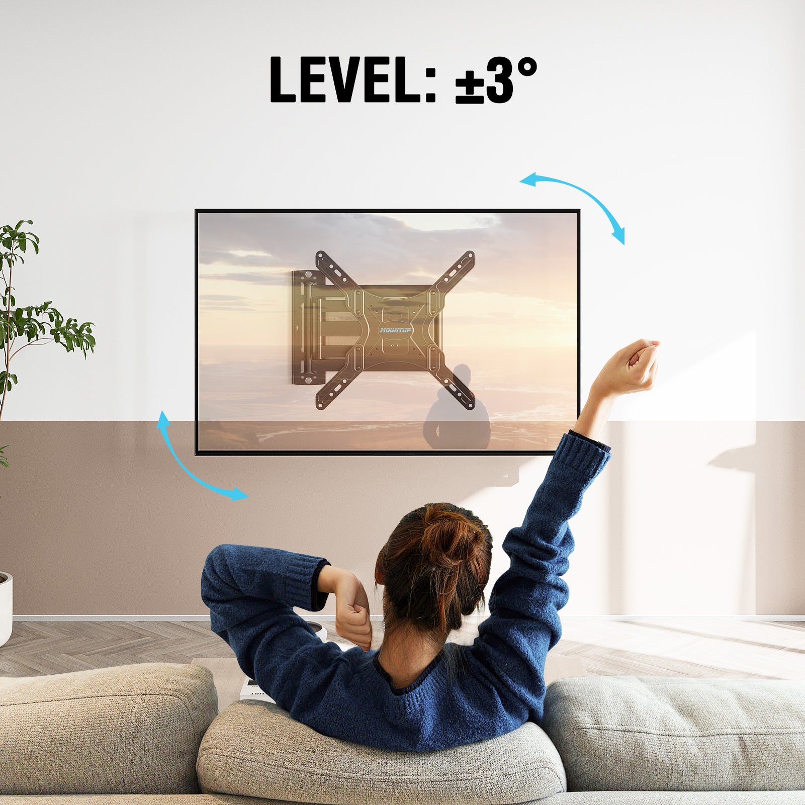 Brazo largo para soporte de TV de movimiento completo para televisores de 26 "-65" MUT0047