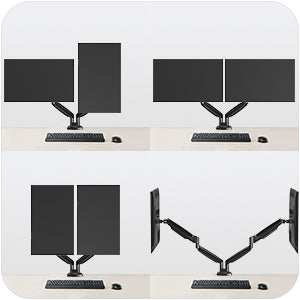 dual screen combination with dual monitor arm