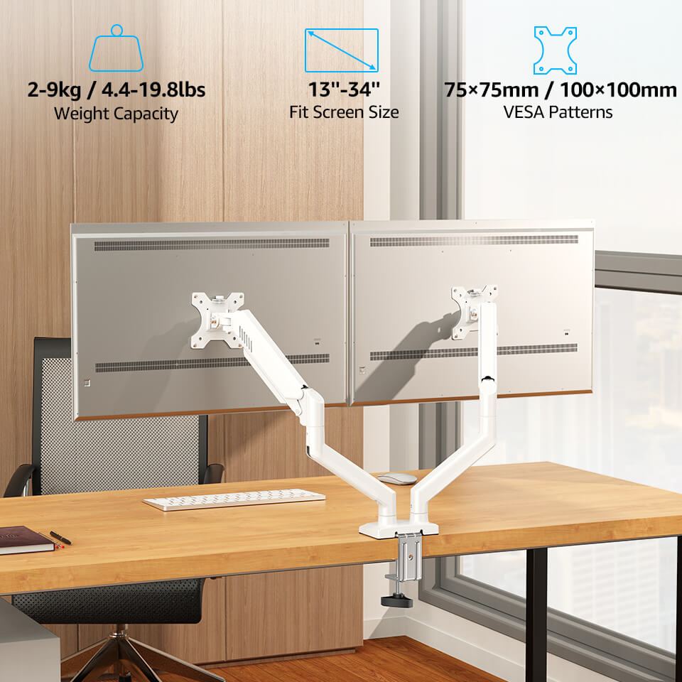 Dual-Monitor-Tischhalterung für maximal 32-Zoll-Monitore MUA0005