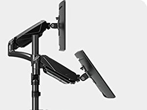 dual monitor mount with gas spring arms