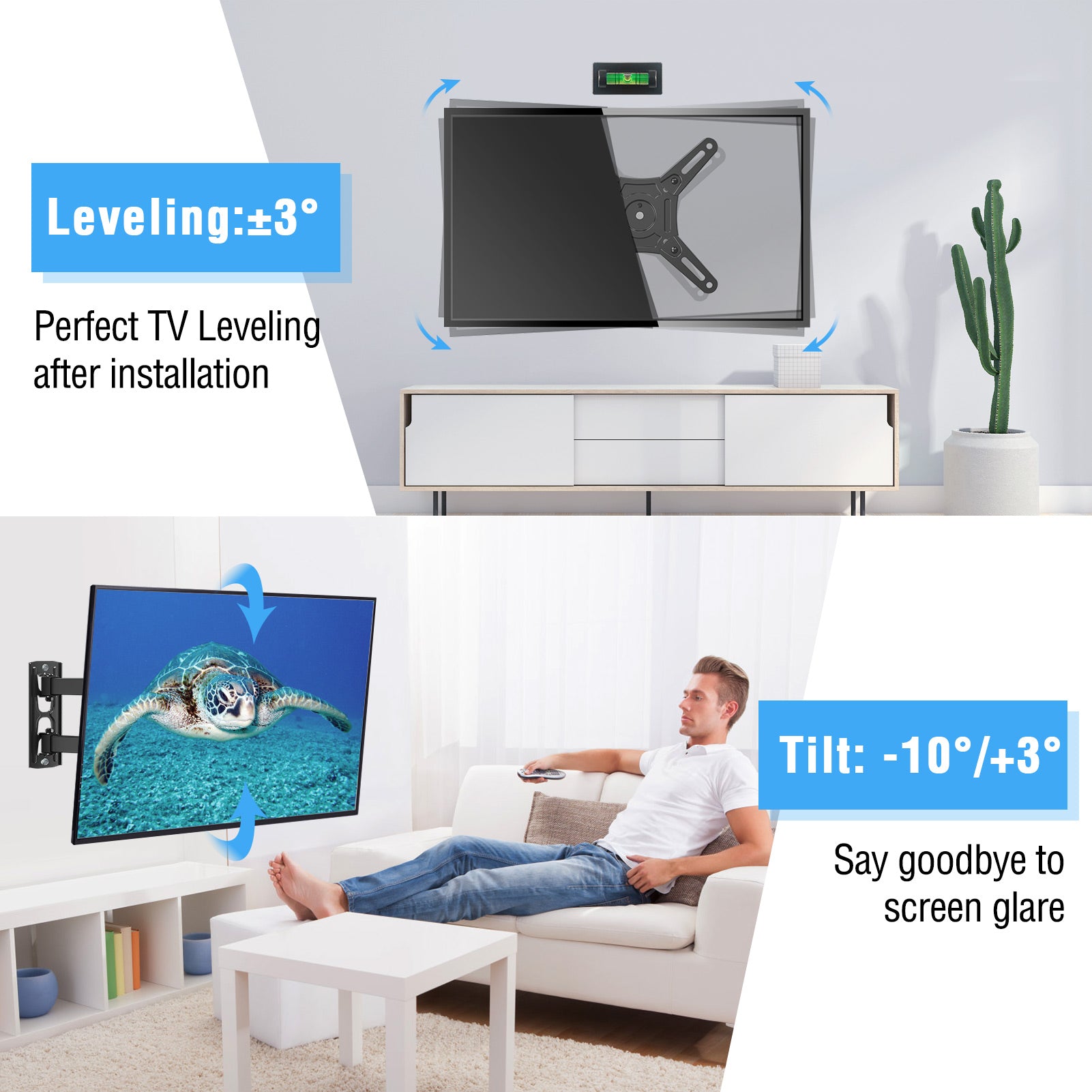 Soporte de pared para TV Full Motion para televisores de 14''-42" MUT0030