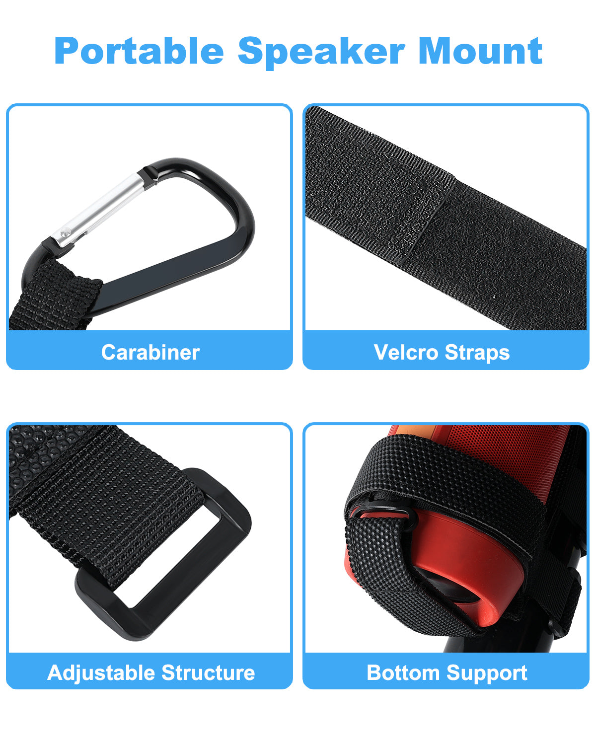 Portable Adjustable Strap for Bluetooth Wireless Speaker MUS-9105