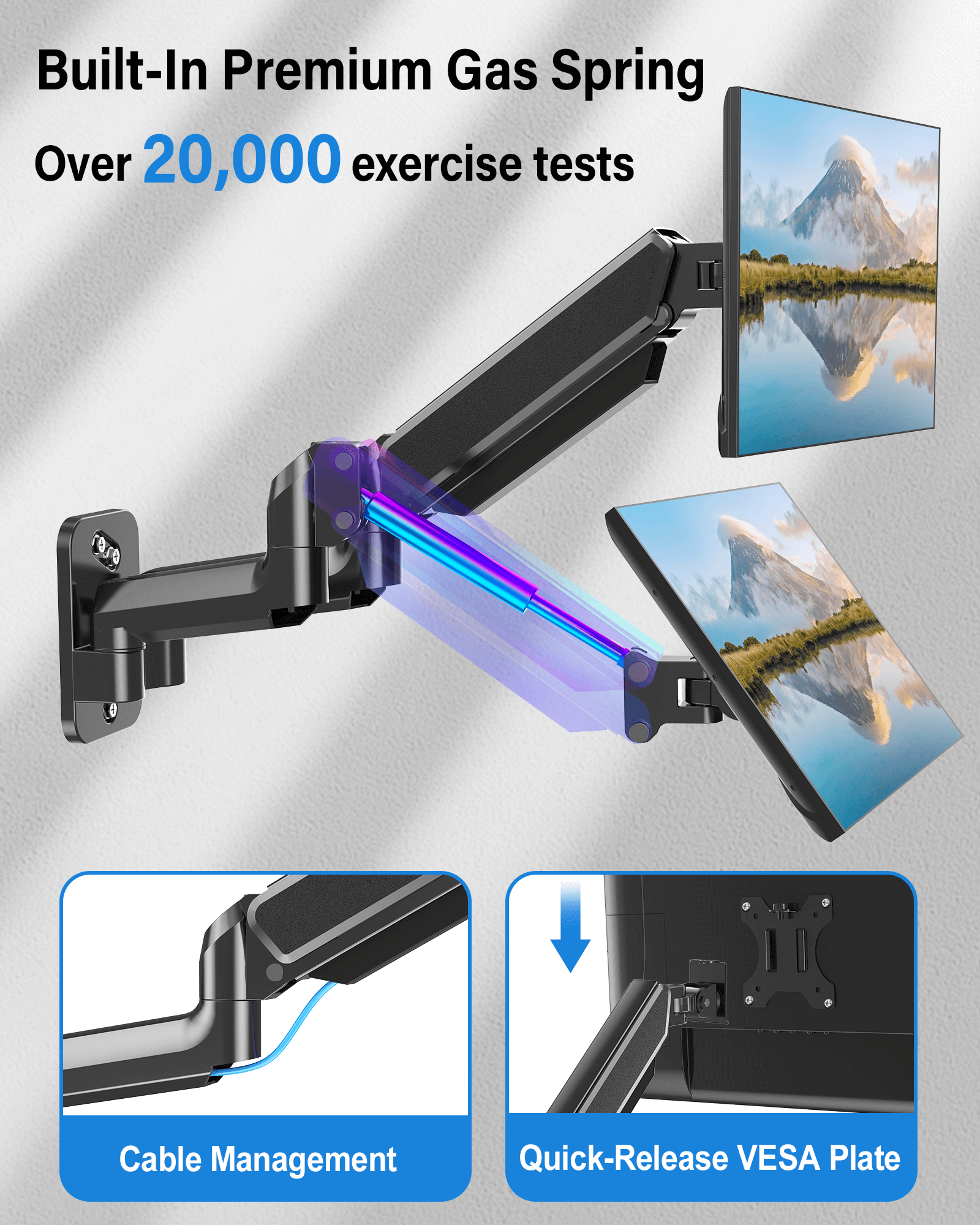 Soporte de pared para monitor dual para 2 monitores máx. de 32'' MU2004