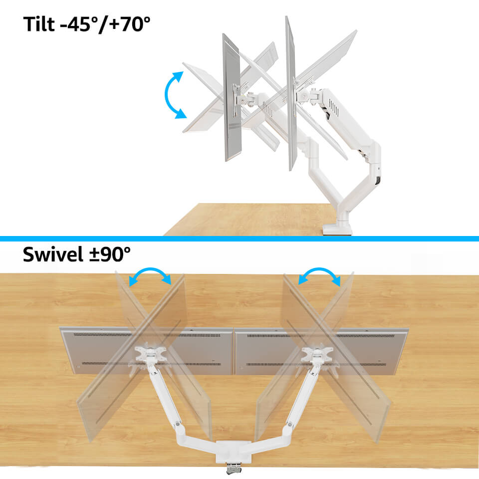 Dual-Monitor-Tischhalterung für maximal 32-Zoll-Monitore MUA0005