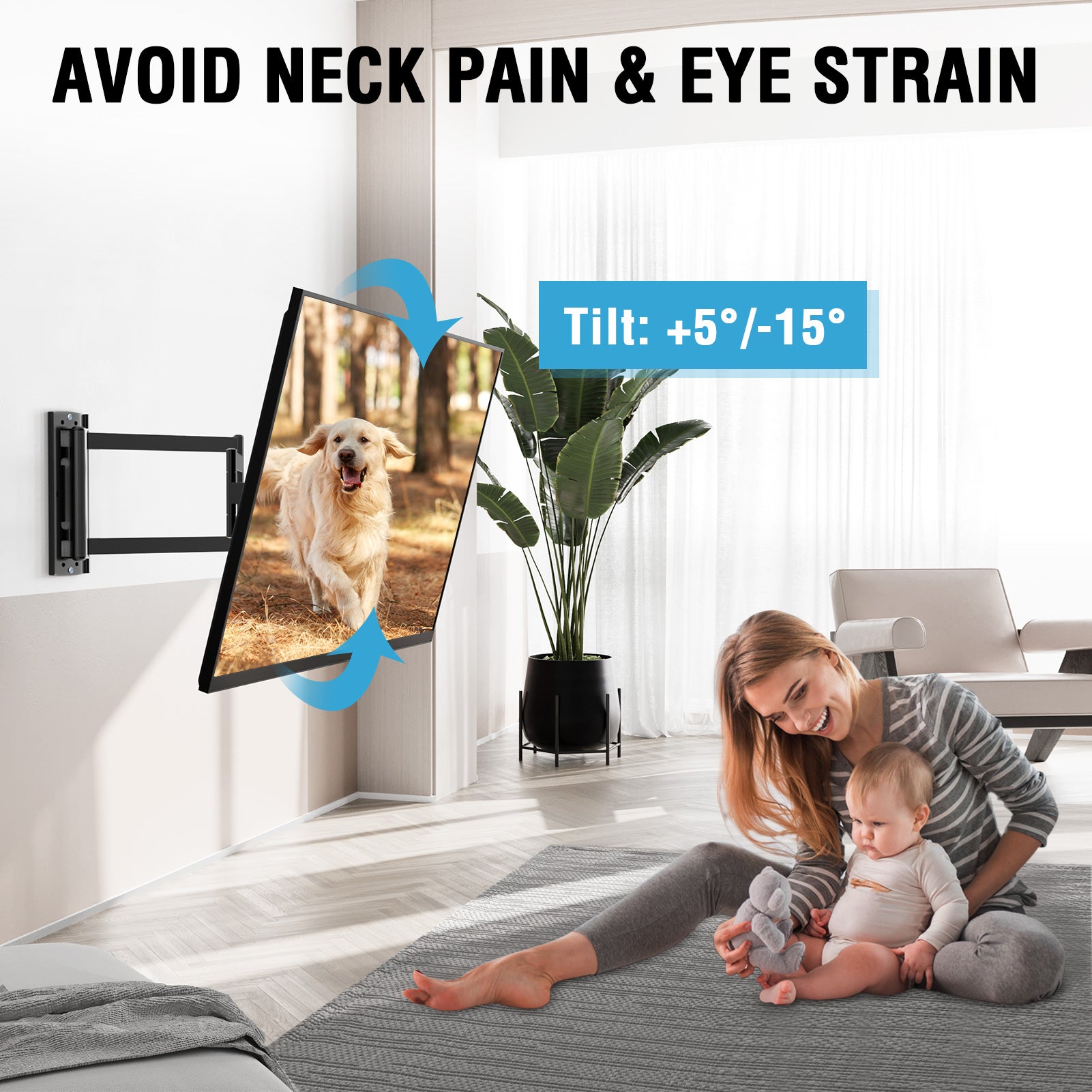 Brazo largo para soporte de TV de movimiento completo para televisores de 26 "-65" MUT0047