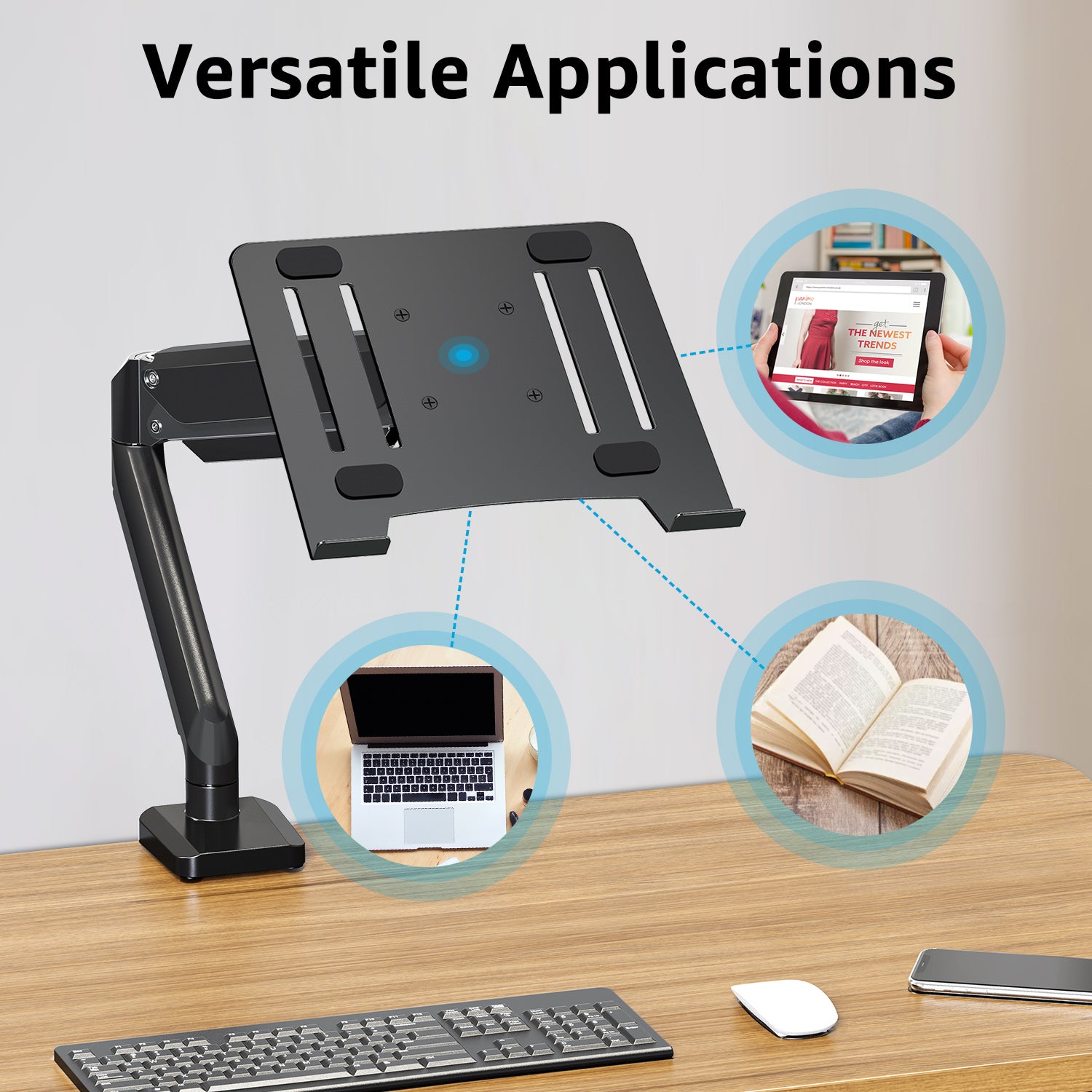 MOUNTUP Laptop Arm Mount for Desk Holds 3.3-17.6lbs MU4007