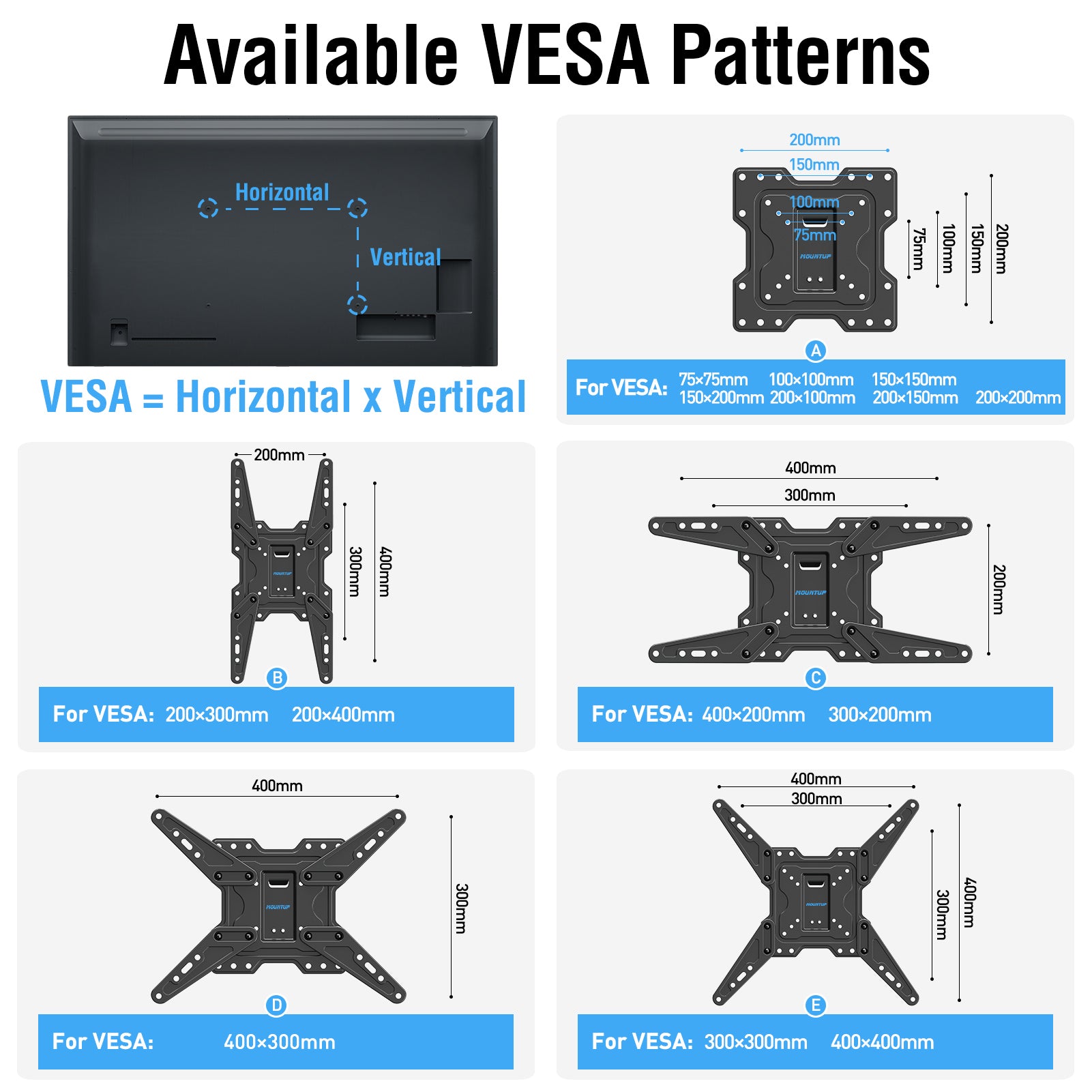 Full Motion TV Wall Mount for 20''-60" TVs MUT0065