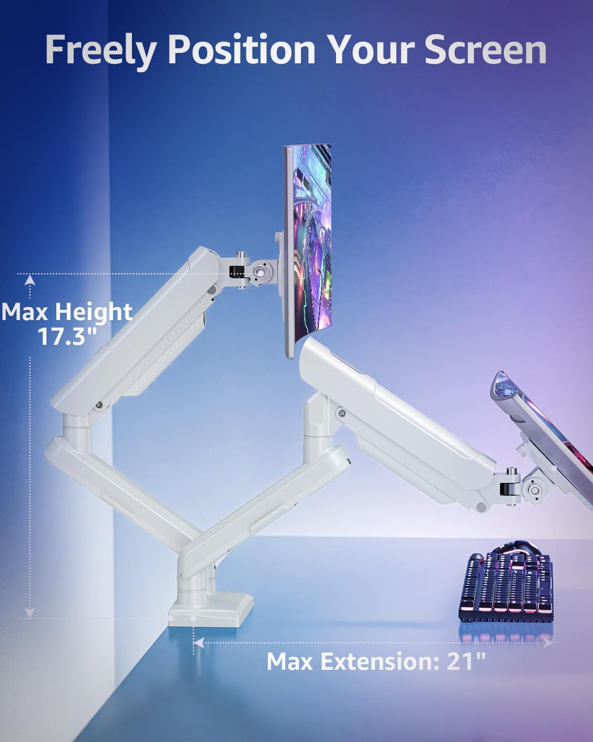 Soporte de escritorio para monitor dual para monitores de 13''-39'' MU7006