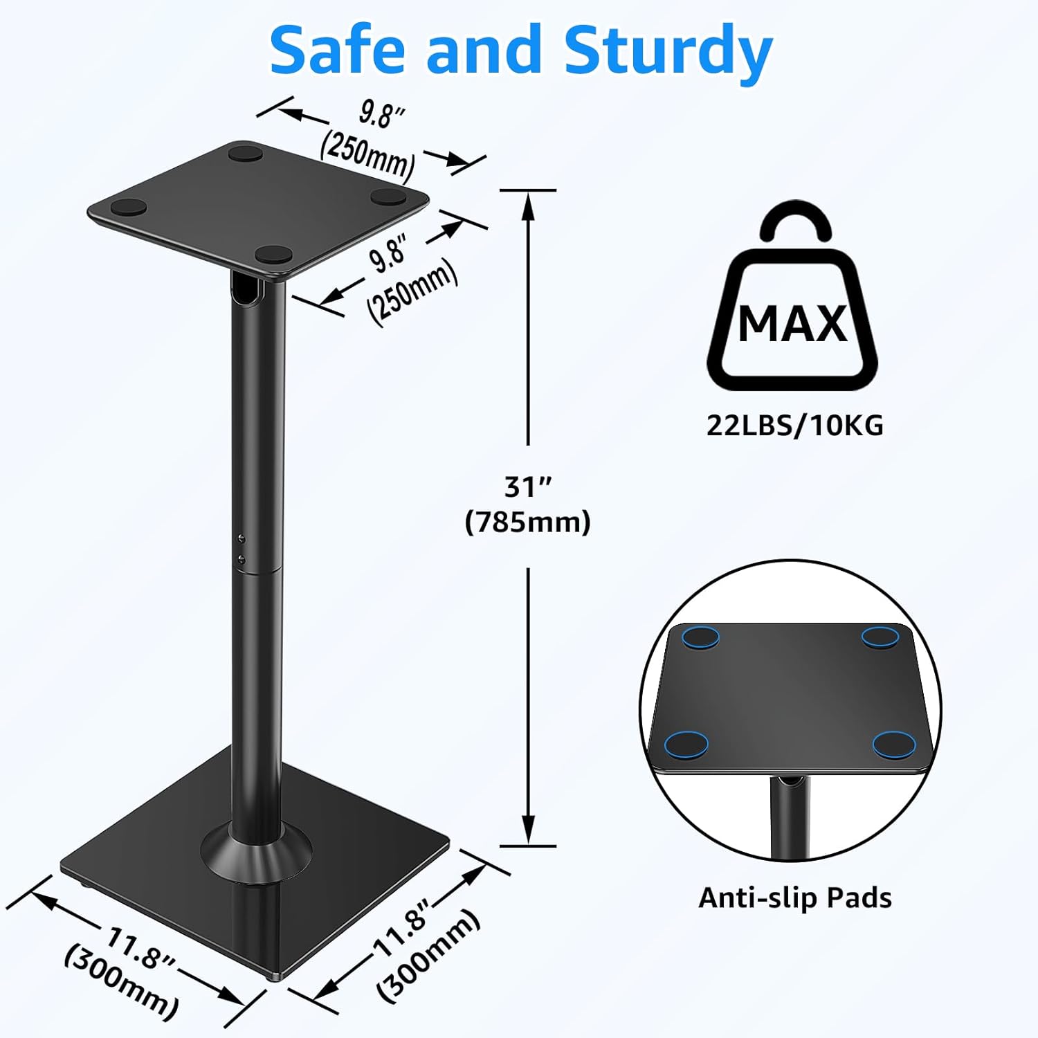 MOUNTUP Universal Speaker Stands Pair for Surround Sound MUS9132