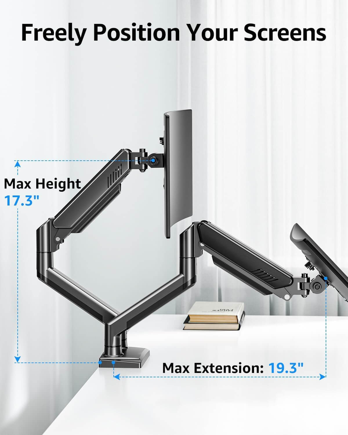 Dual-Monitor-Tischhalterung für maximal 32-Zoll-Monitore MUA0005