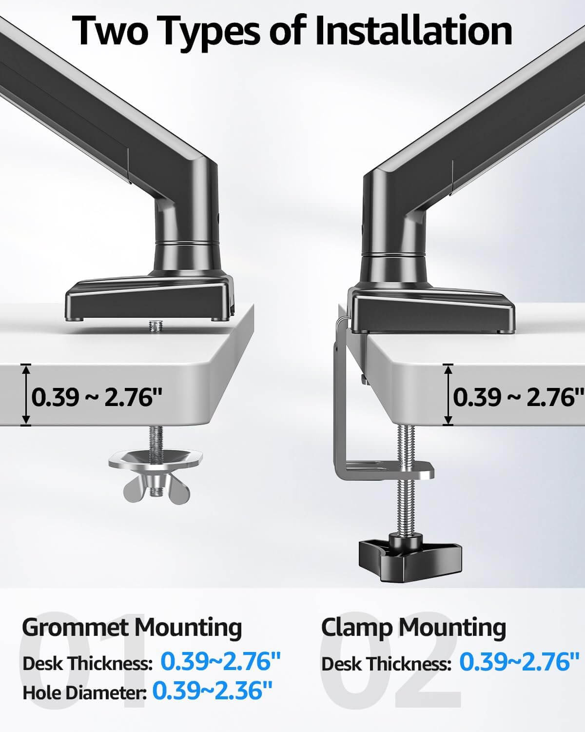 Dual-Monitor-Tischhalterung für maximal 32-Zoll-Monitore MUA0005