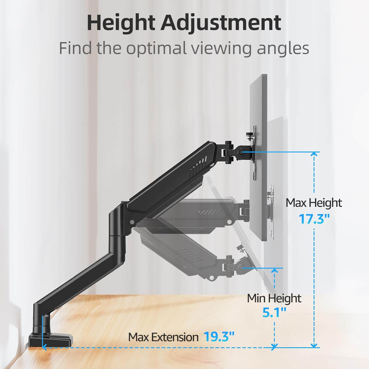 Freelift Single Monitor Desk Mount for 13''-32'' Monitors MU8013B