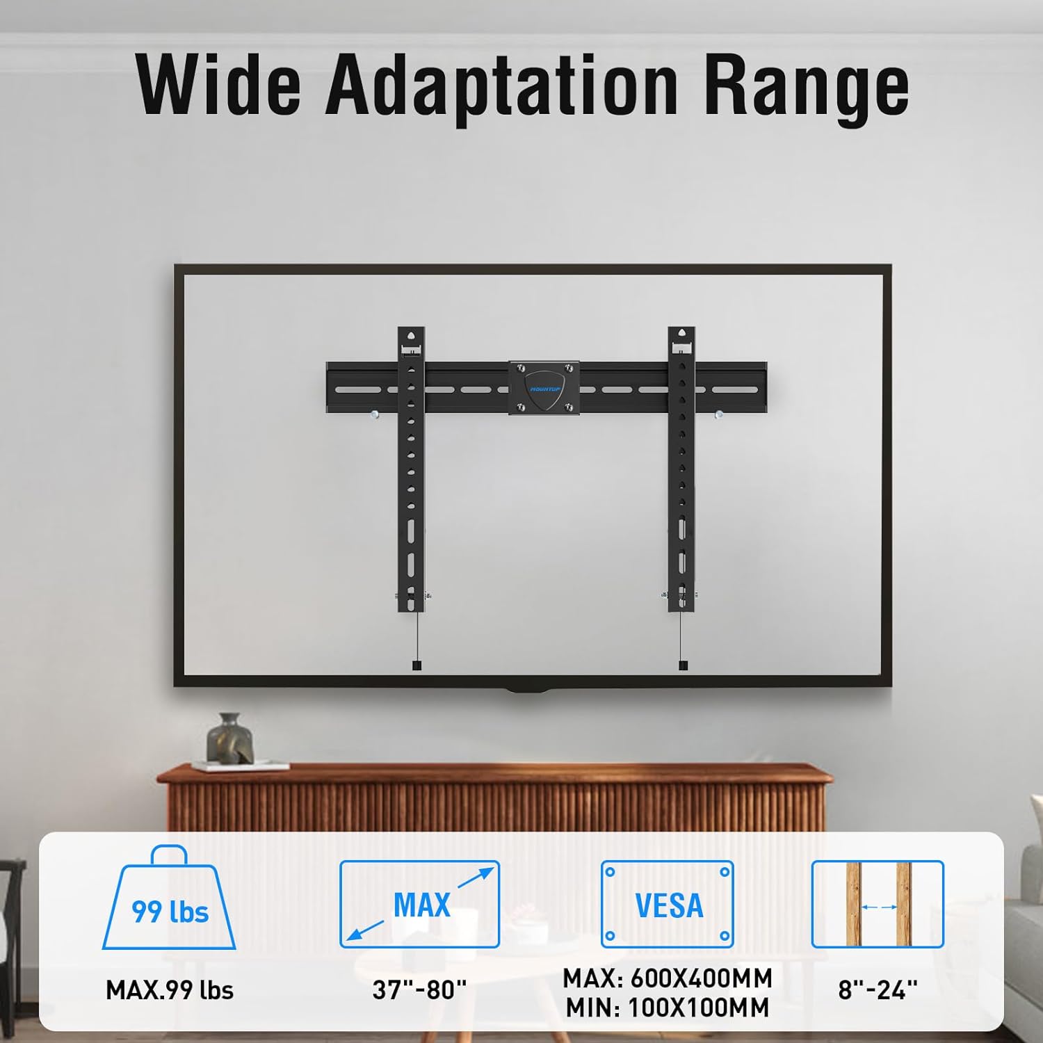 MOUNTUP Ultra Slim TV Wall Mount for 37''-80" TVs MU0063