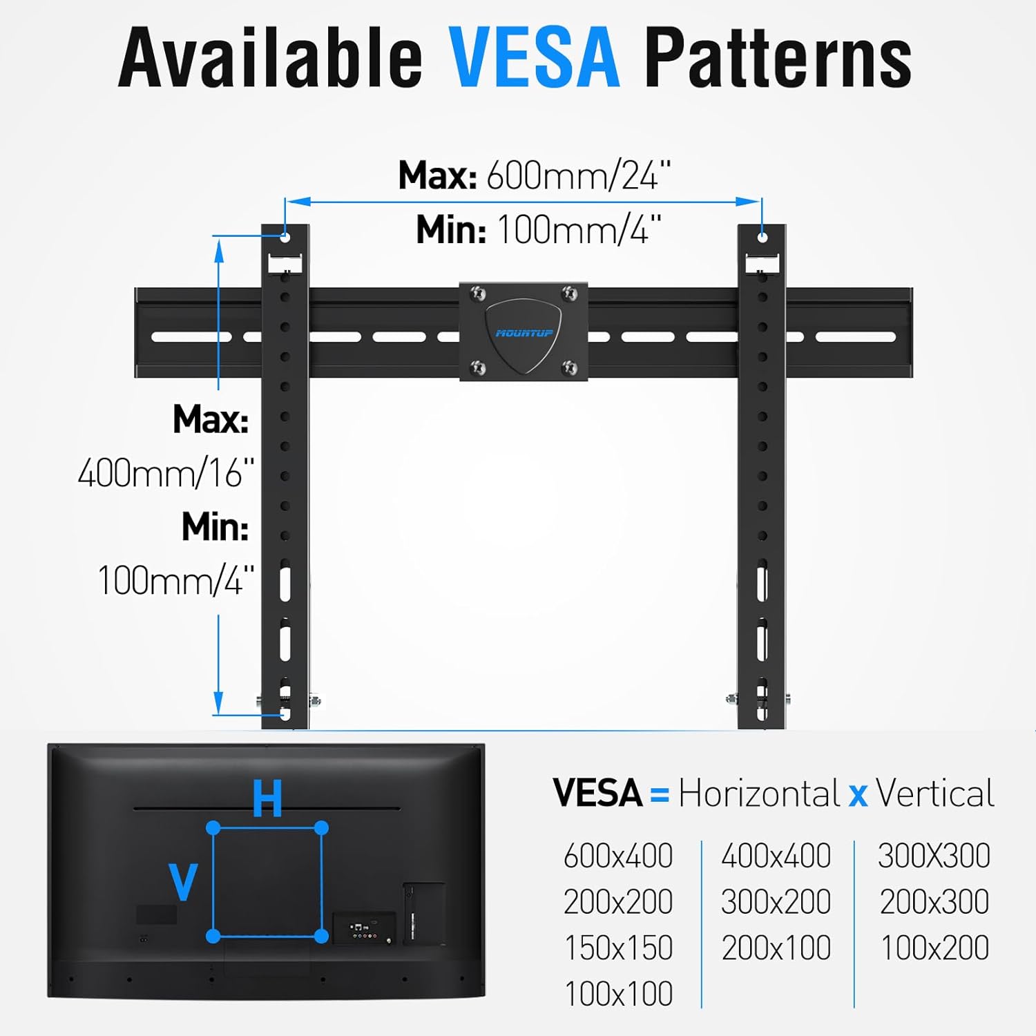 MOUNTUP Ultra Slim TV Wall Mount for 37''-80" TVs MU0063