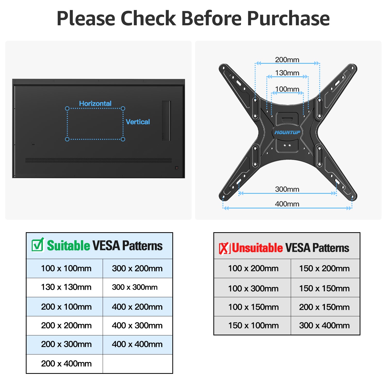 MOUNTUP Outdoor Long Arm TV Wall Mount for 26-65" TVs, Waterproof & Rustproof Outside Full Motion Bracket with Stainless Steel Screws, 37.4'' Long Extension Corner TV Mount Hold 77 lbs, VESA 400x400mm