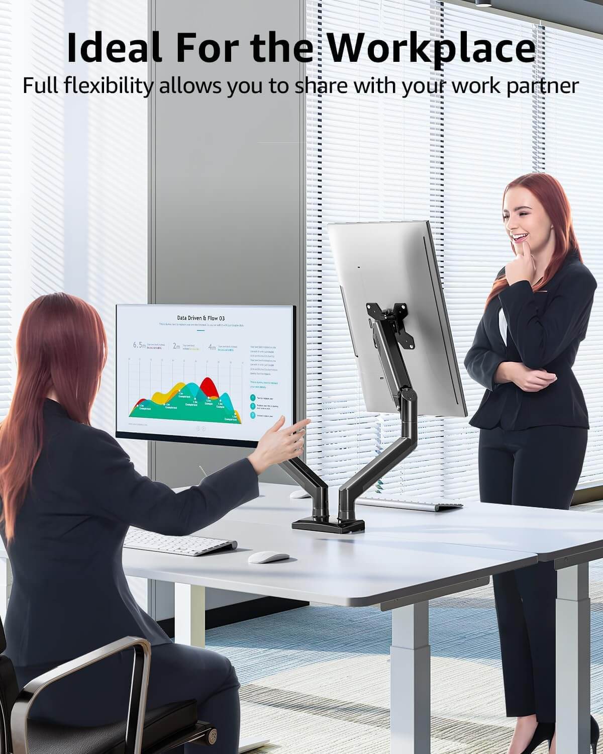 Dual-Monitor-Tischhalterung für maximal 32-Zoll-Monitore MUA0005
