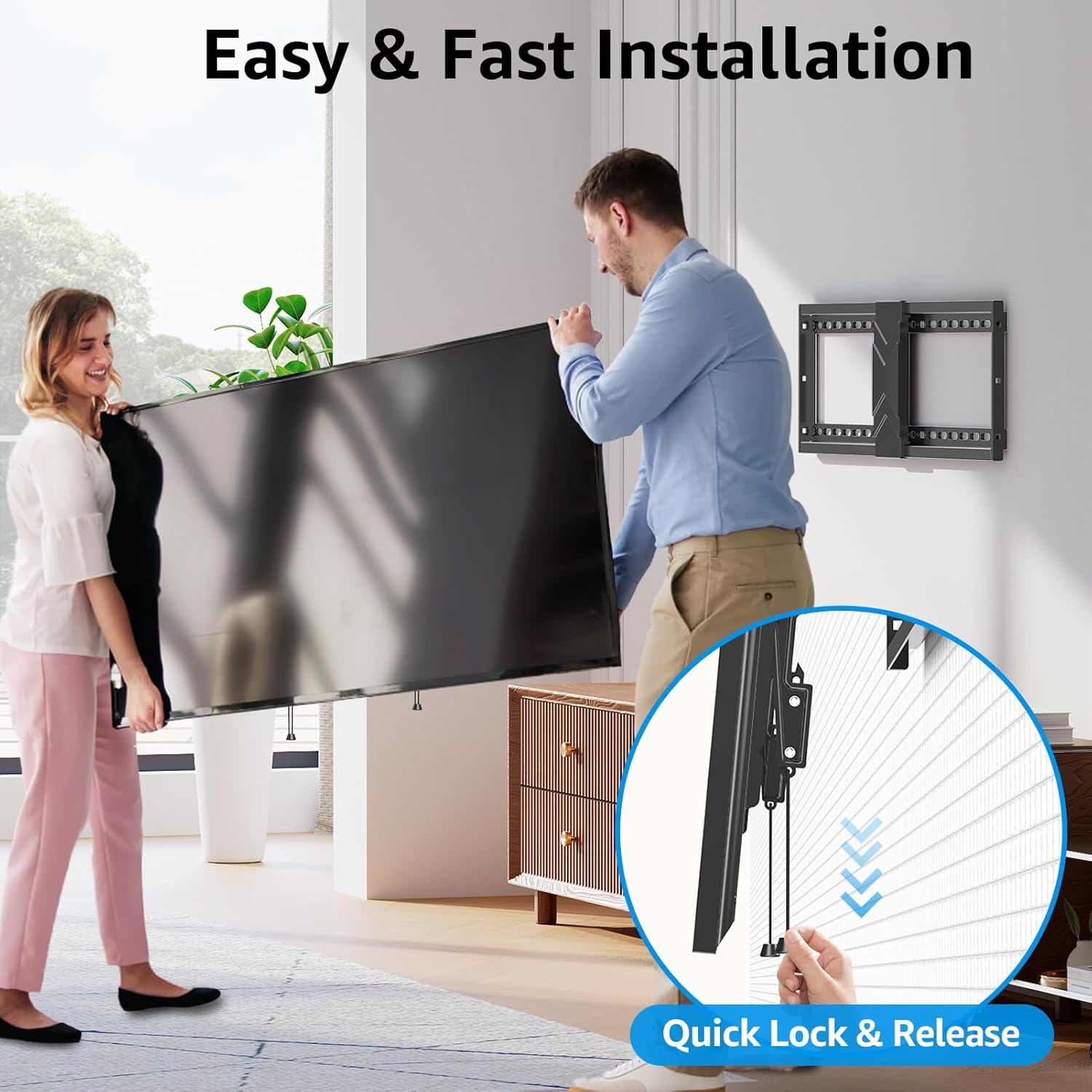 Neigbare TV-Wandhalterung für 37-Zoll-82-Zoll-Fernseher MU0016