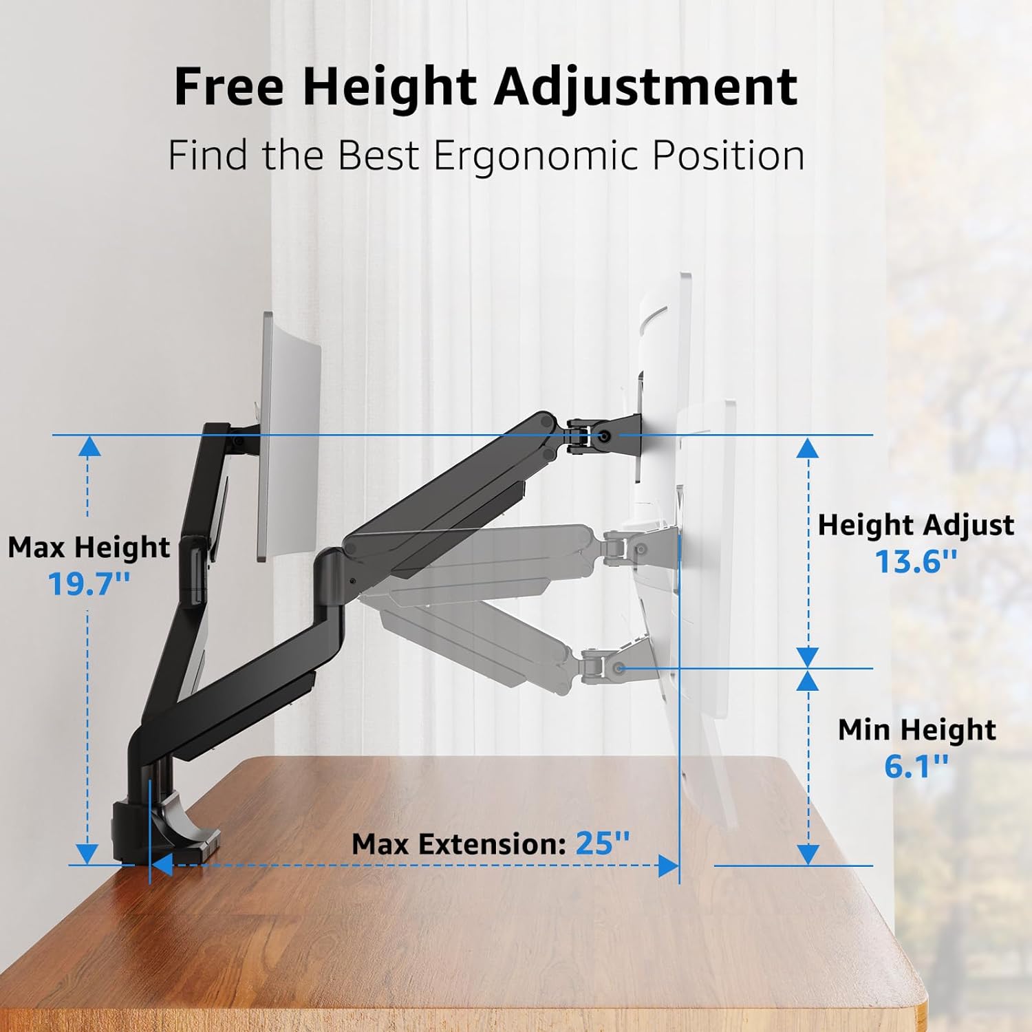 Dual Monitor Ultrawide Desk Mount for 17"-42'' Monitors MU7012