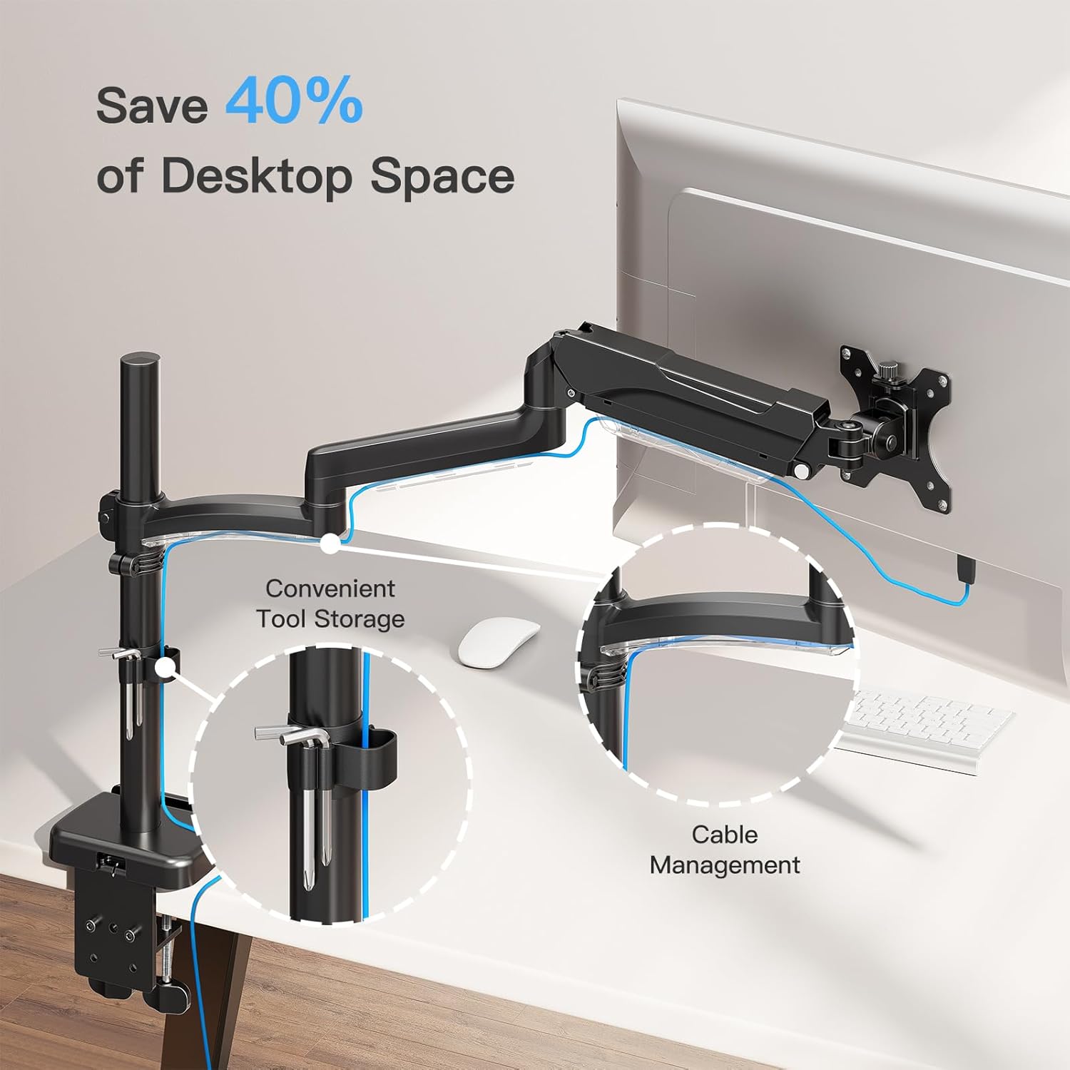 Soporte de escritorio para monitor único para monitores de 17''-32'' MU0025-MA09