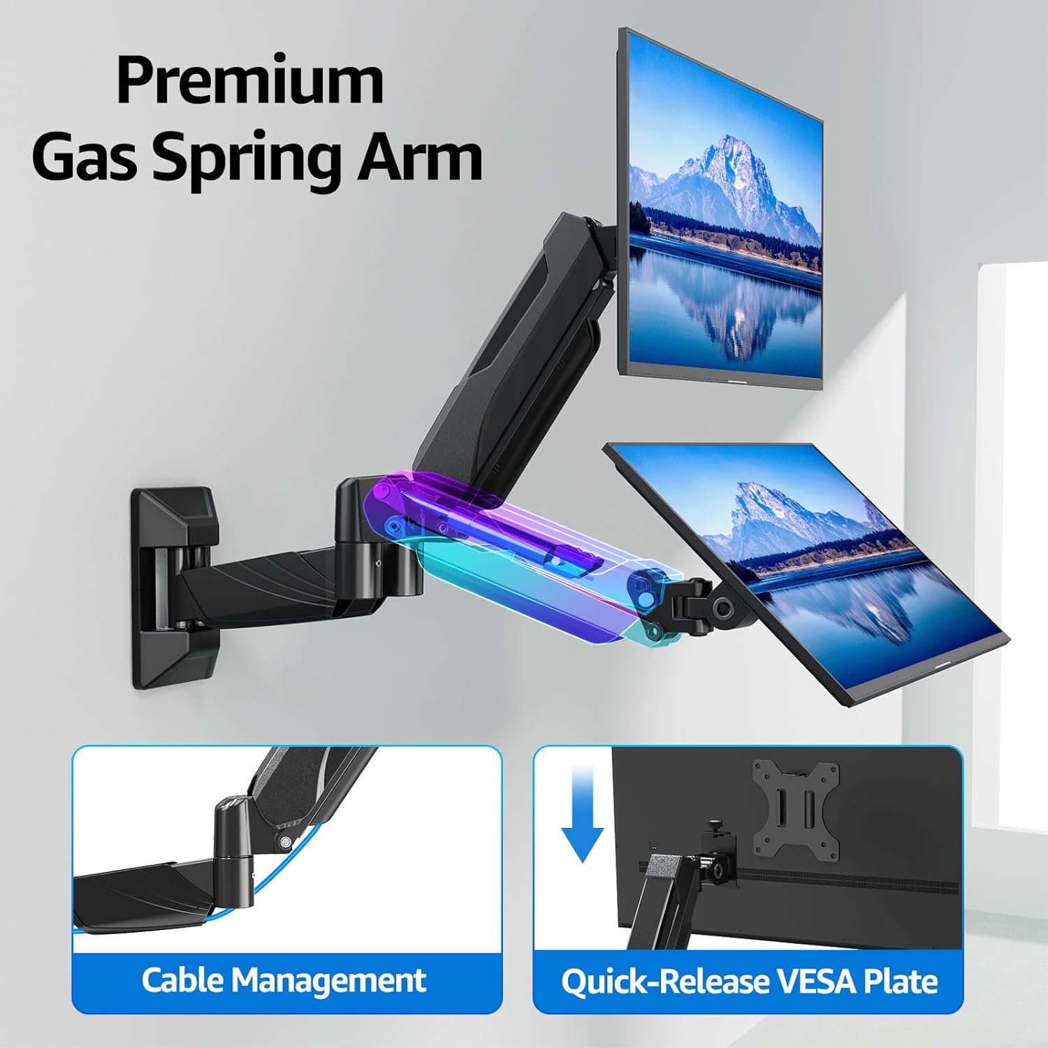 Dual Monitor Wall Mount for 17" -32'' Monitors MU2008
