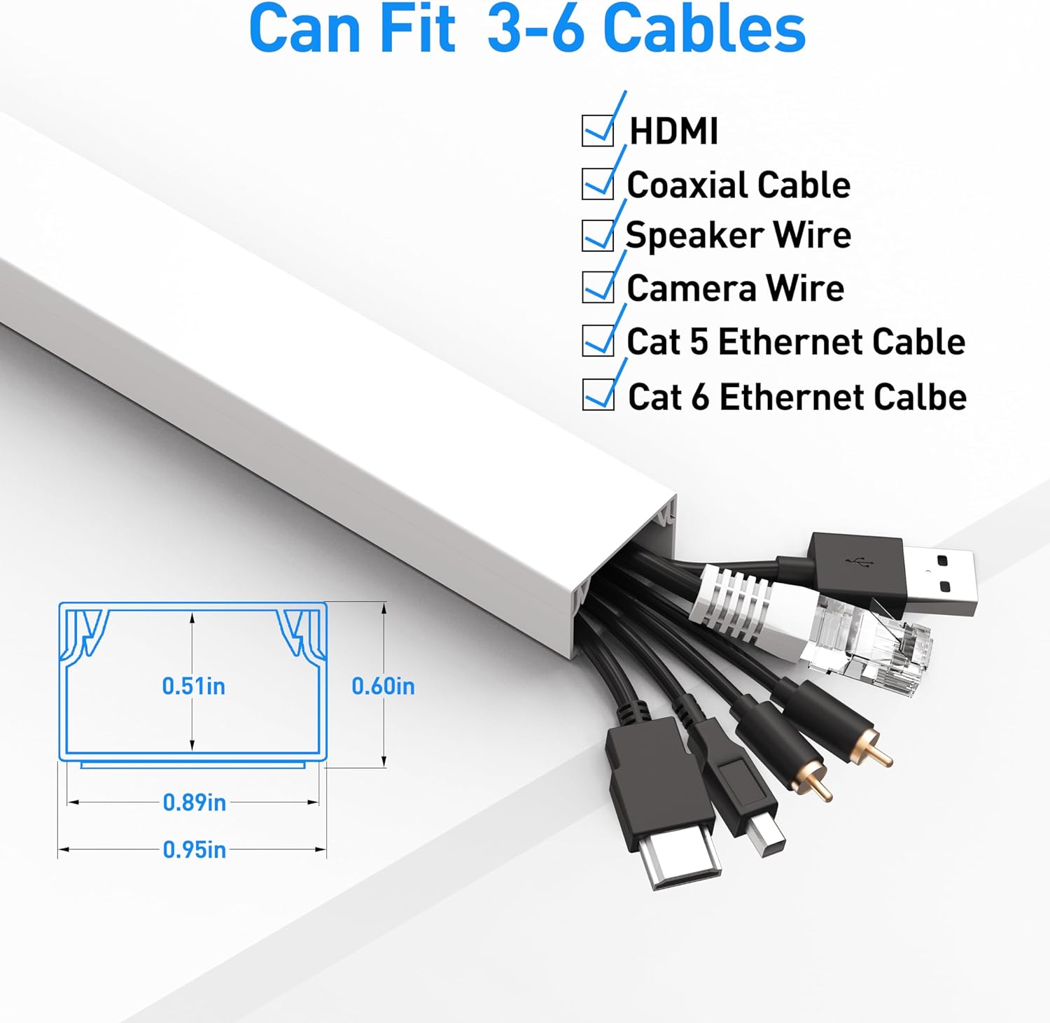 MOUNTUP Cord Hider Cable Management Kit MU9007