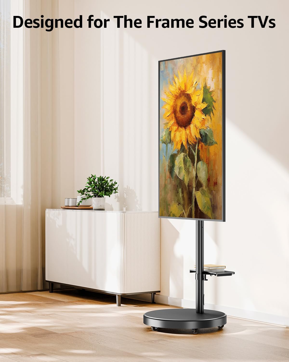 View Free Rolling Mobile TV Cart for 32-65 Inch LCD LED Flat/Curved Screen TVs VF1109-B