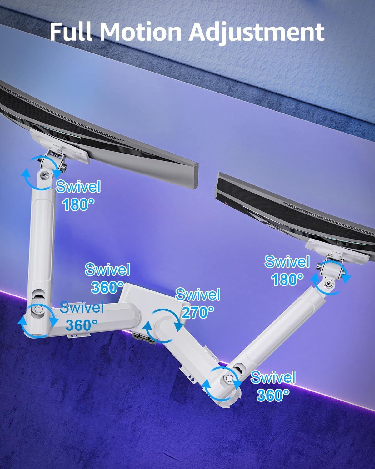 Soporte de escritorio para monitor dual para monitores de 13''-39'' MU7006