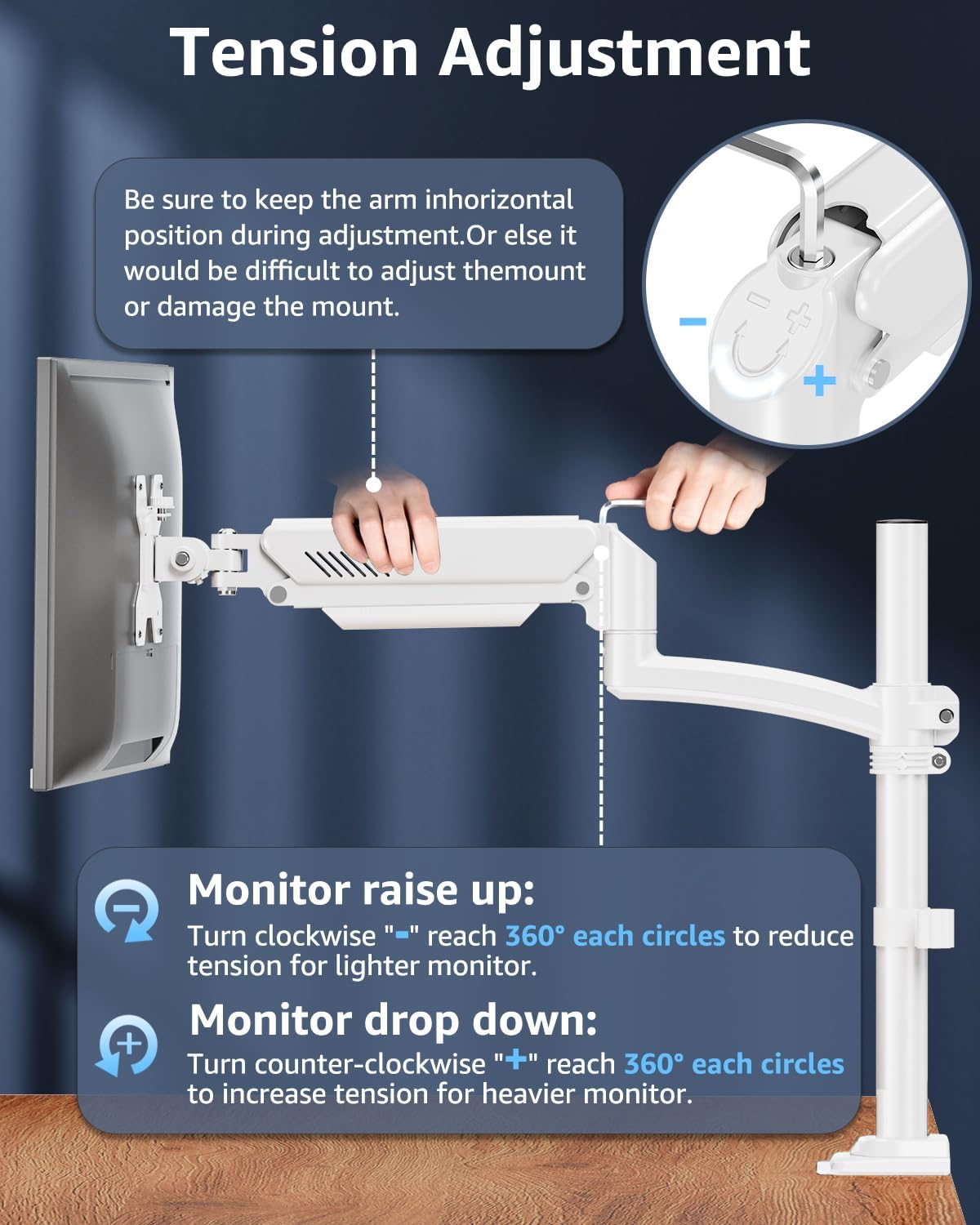 Soporte de escritorio para monitor único para monitores de 13''-35'' MU6005
