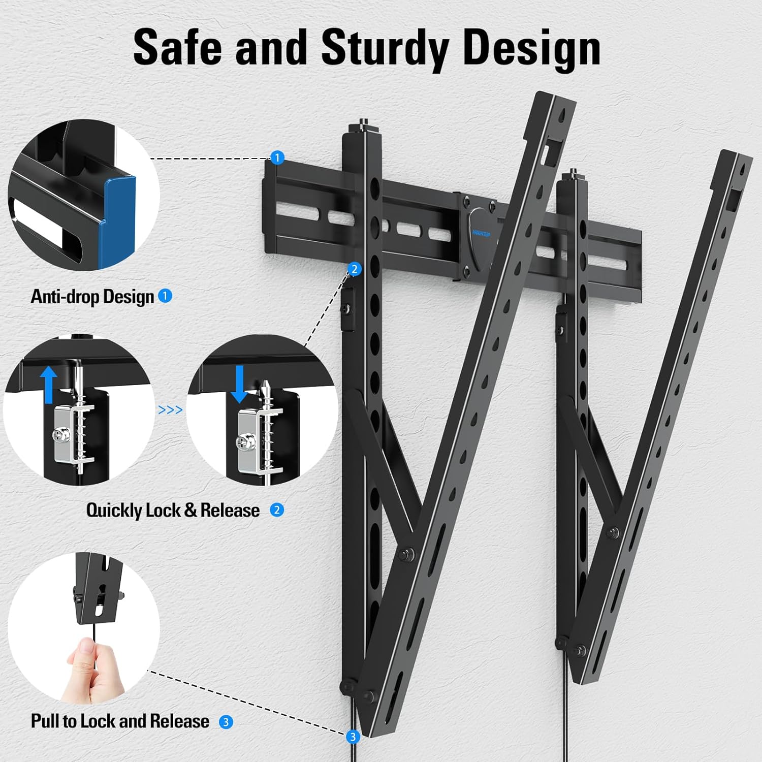 MOUNTUP Ultra Slim TV Wall Mount for 37''-80" TVs MU0063