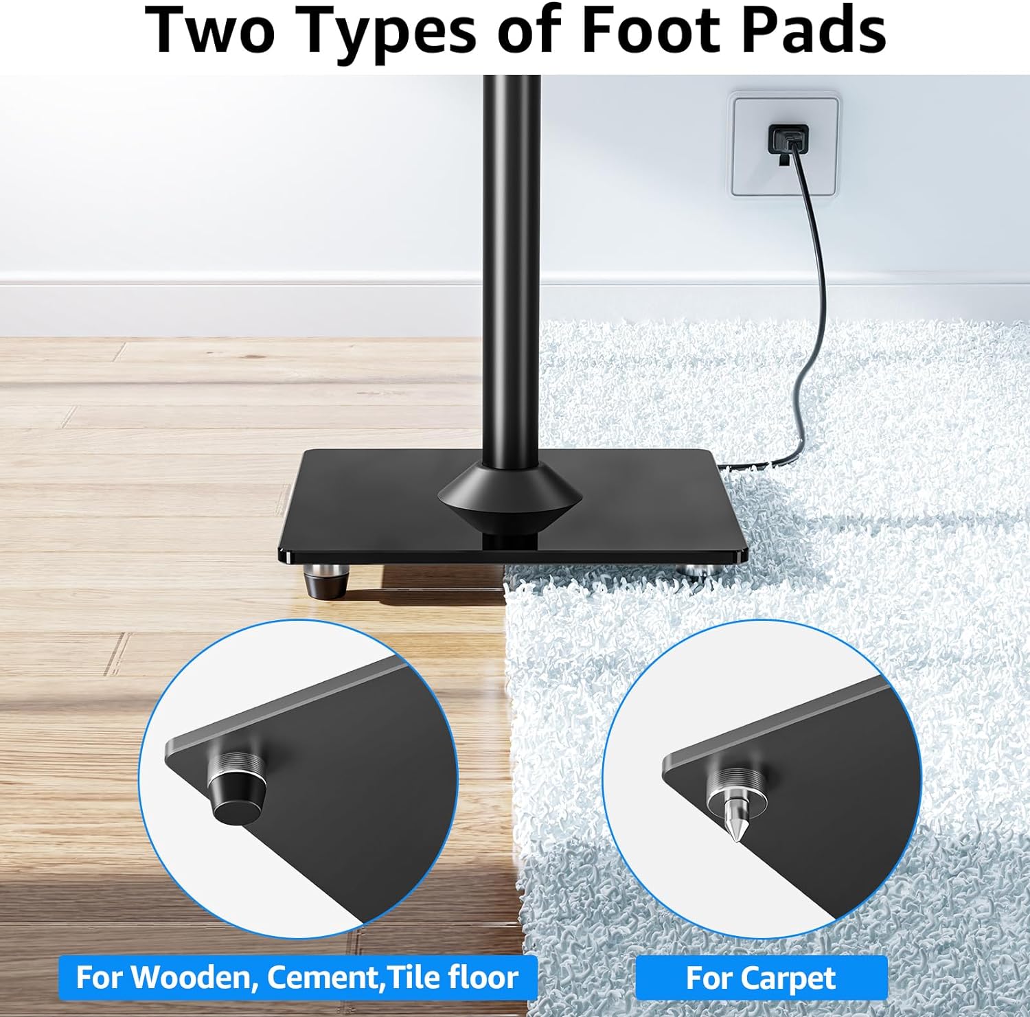 MOUNTUP Universal Adjustable Height Speaker Stand MU9134