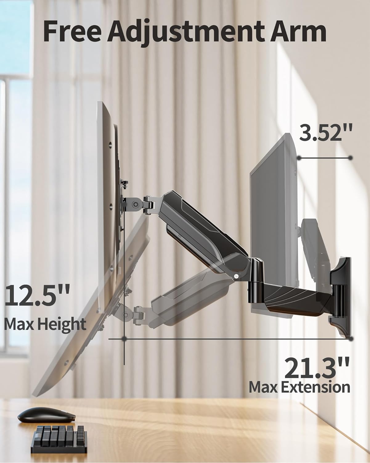 Single Monitor Wall Mount for 17" -35'' Monitors MU2009