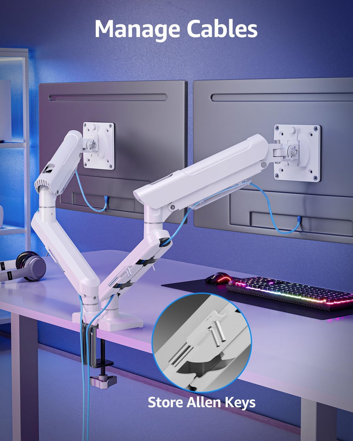 Soporte de escritorio para monitor dual para monitores de 13''-39'' MU7006