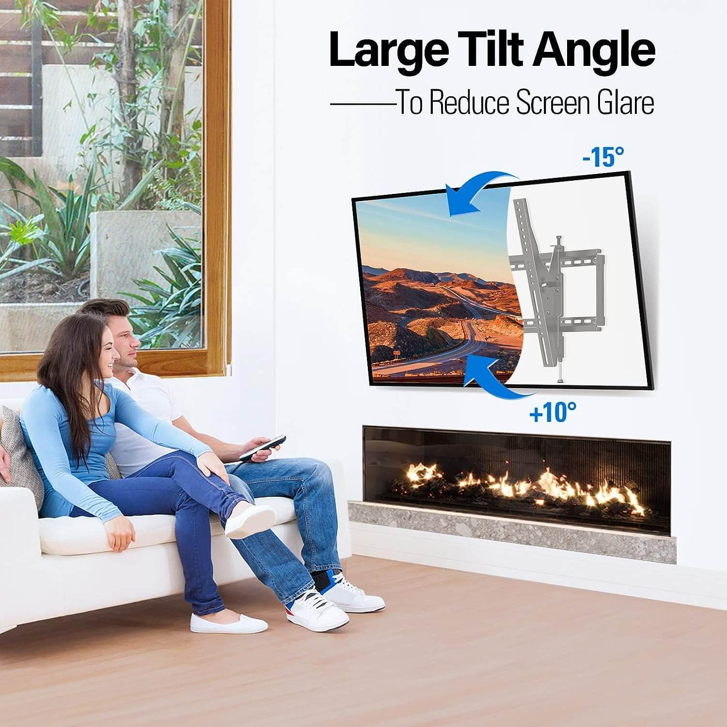 Neigbare TV-Wandhalterung für 37-Zoll-86-Zoll-Fernseher MU0017