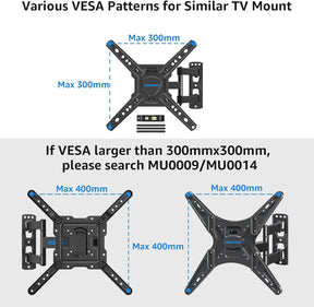 MOUNTUP Full Motion TV Wall Mount for Most 26-50 Inch TVs VESA Pattern