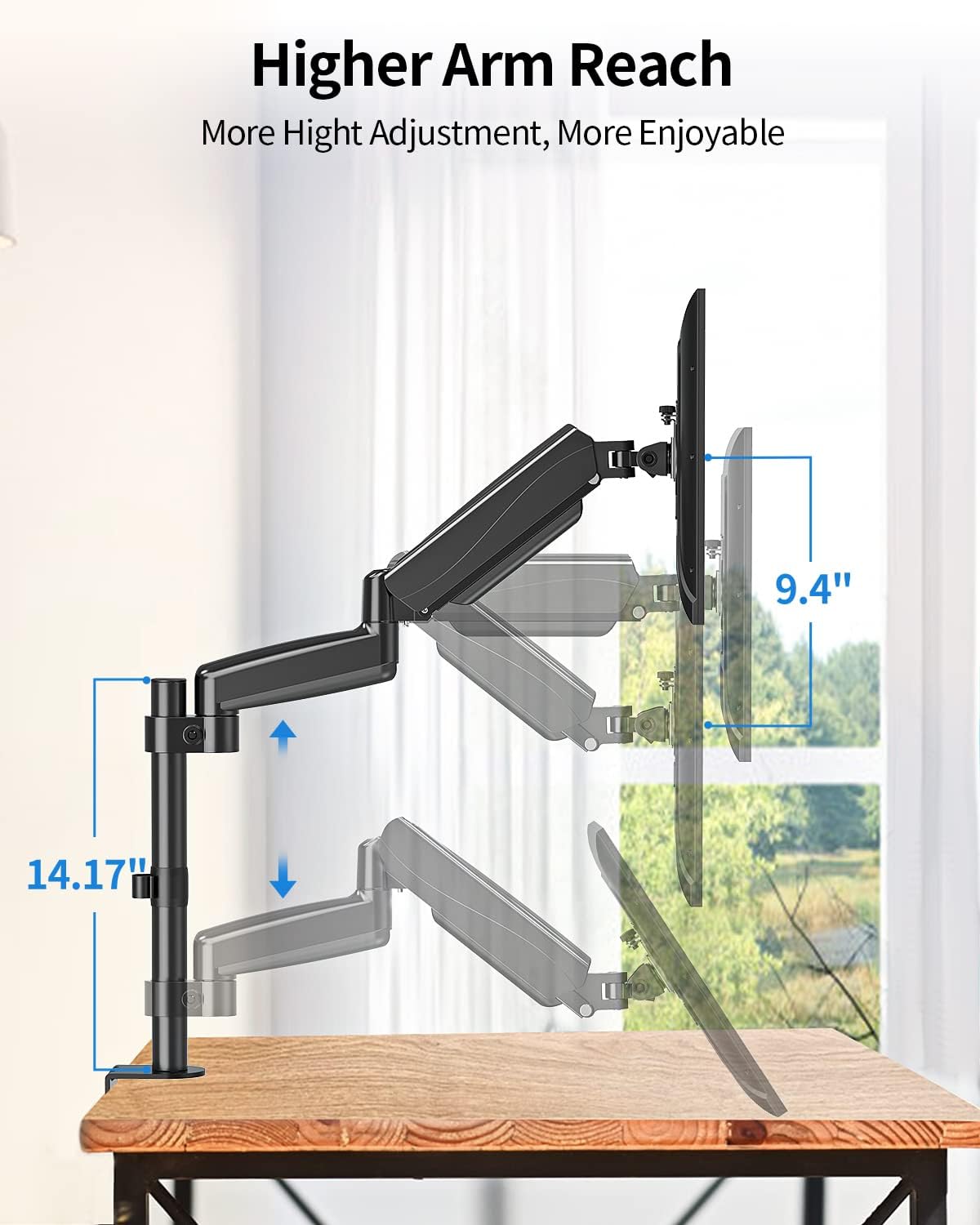 Single Monitor Desk Mount for 13''-35'' Monitors MU6005