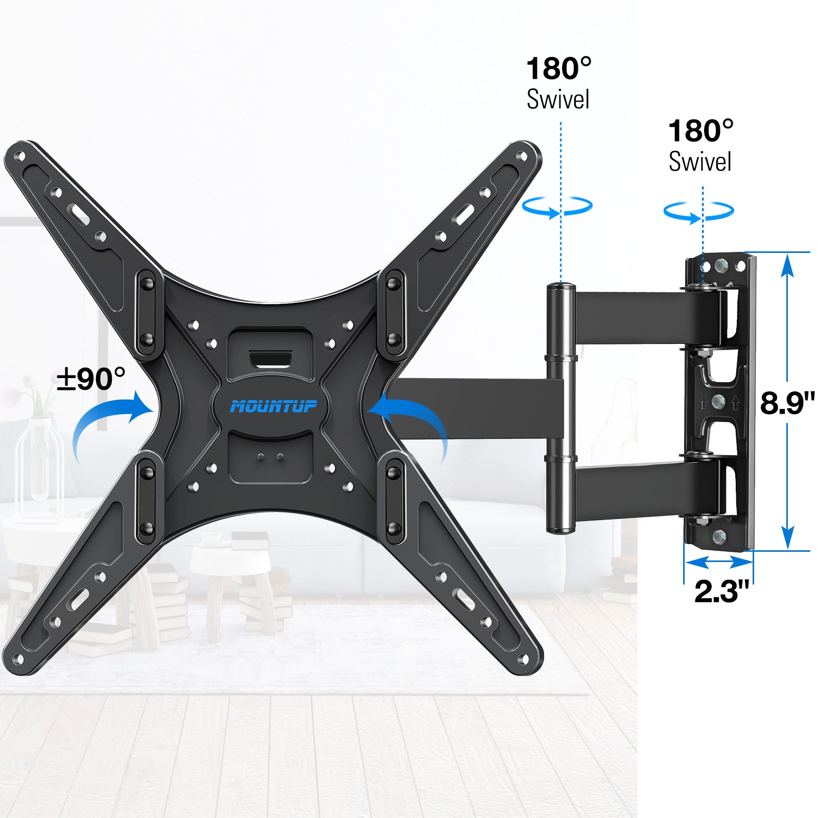 Full Motion Corner TV Wall Mount for 20''-60" TVs MUT0014