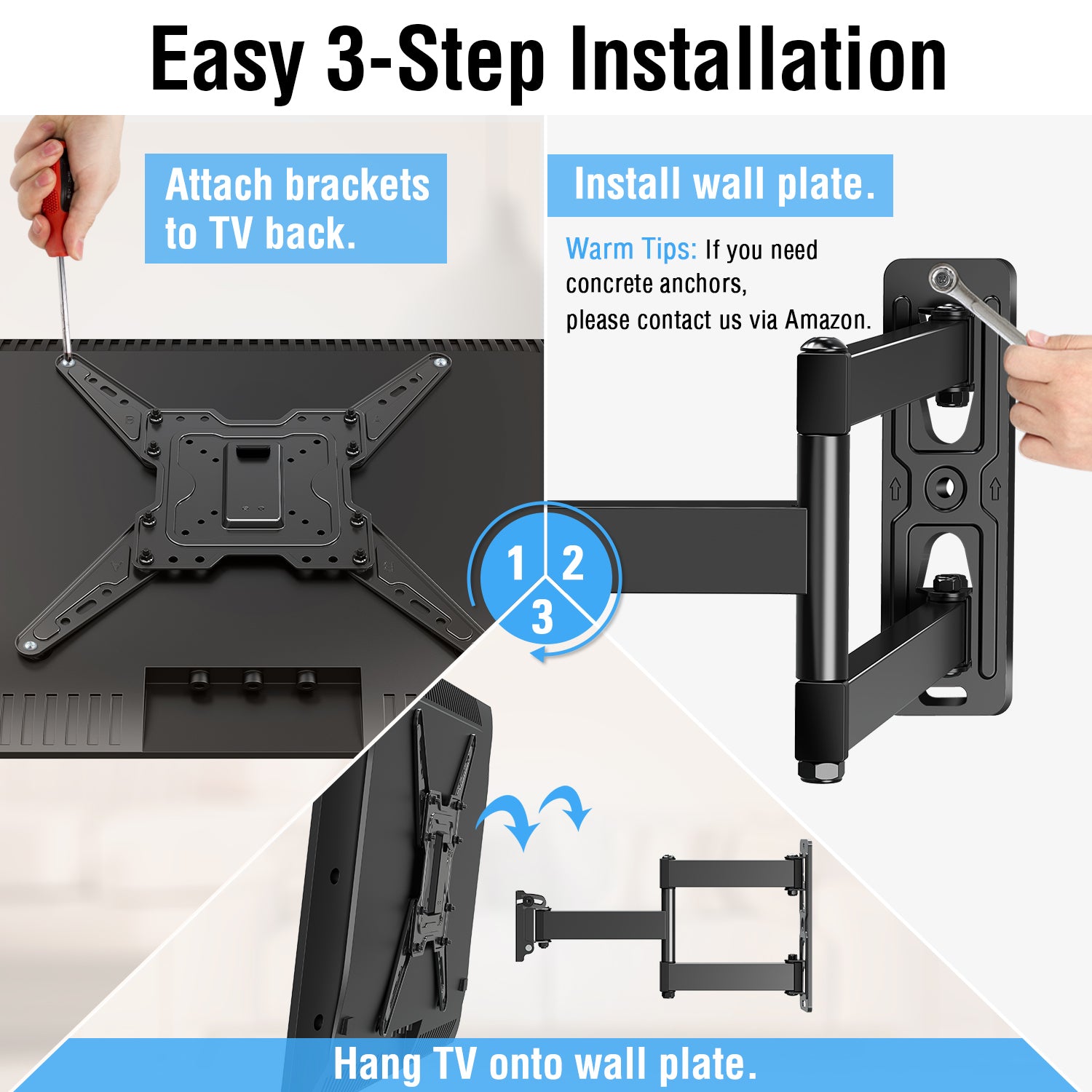 Full Motion TV Wall Mount for 20''-60" TVs MUT0065