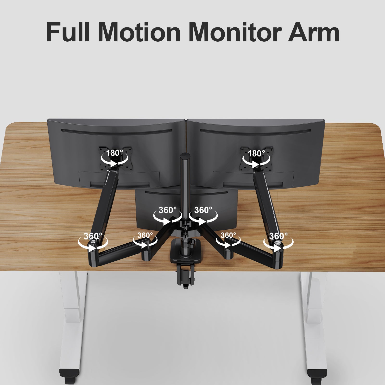 Vollbewegliche Dreifach-Monitor-Tischhalterung für maximal 32-Zoll-Monitore MUM-8004A